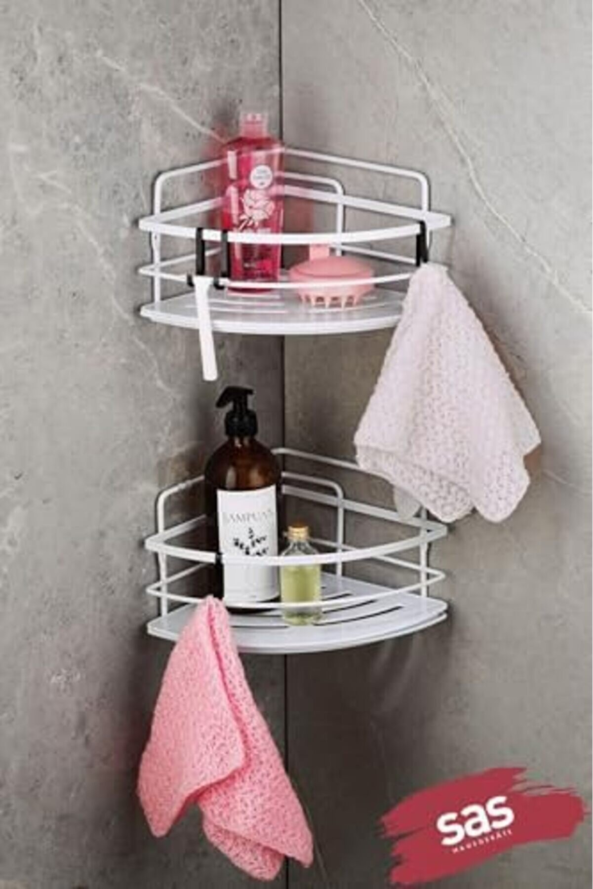 Ynsshopi̇ng Haus Yapışkanlı Ömür Boyu Paslanmaz Ayarlanabi̇li̇r Raf Düzenleyi̇ci̇ Şampuanlık 2 Adet Lk-01