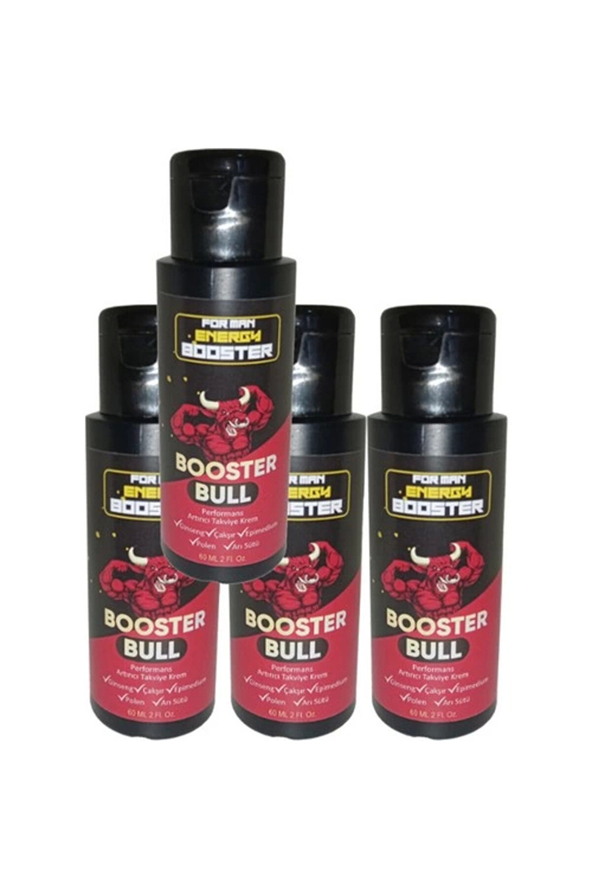 Bravilor Booster Bull 4 Tane Erkeklere Özel Yüksek Hızlı Aktivasyon Kremi 60 ml - 4 Adet 60 ml VPMYN122