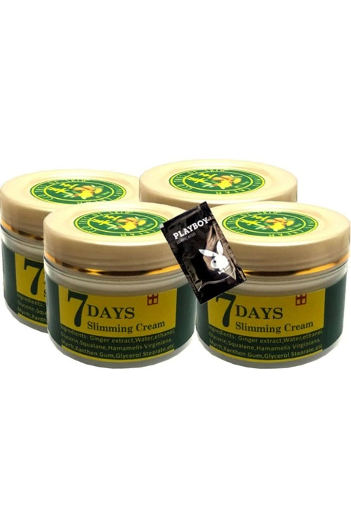 Bravilor 7Days 4lü Adet Ginger Miracle Slimming Cream Kremi LFHX0418 100 ml + 1 Adet Jel H.ediye