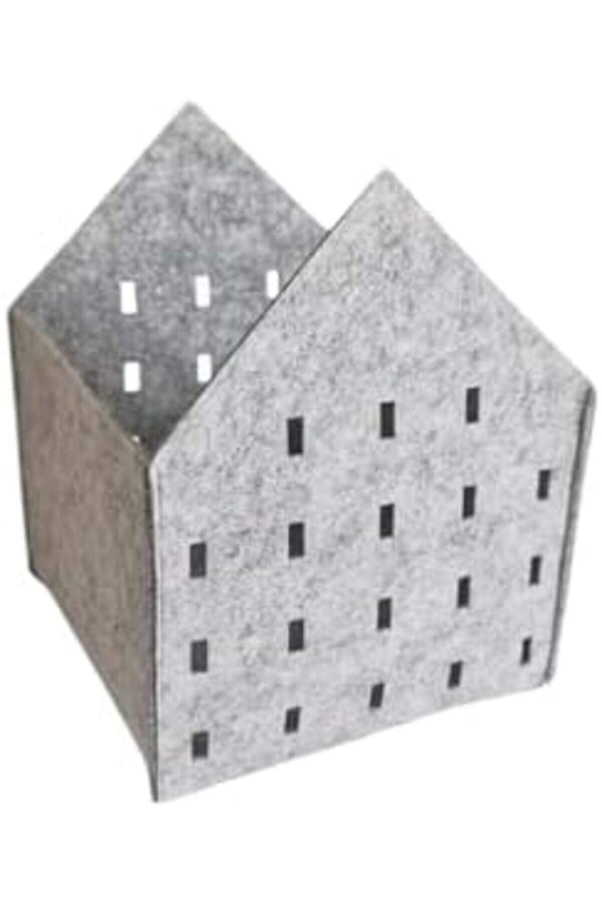 Lvnshop Dekorati̇f Keçe Saksı Ve Organi̇zer Sepet – Gri̇, 20X20X25 Cm, 3 Mm Kalınlıkta Çok Amaçlı Keçe