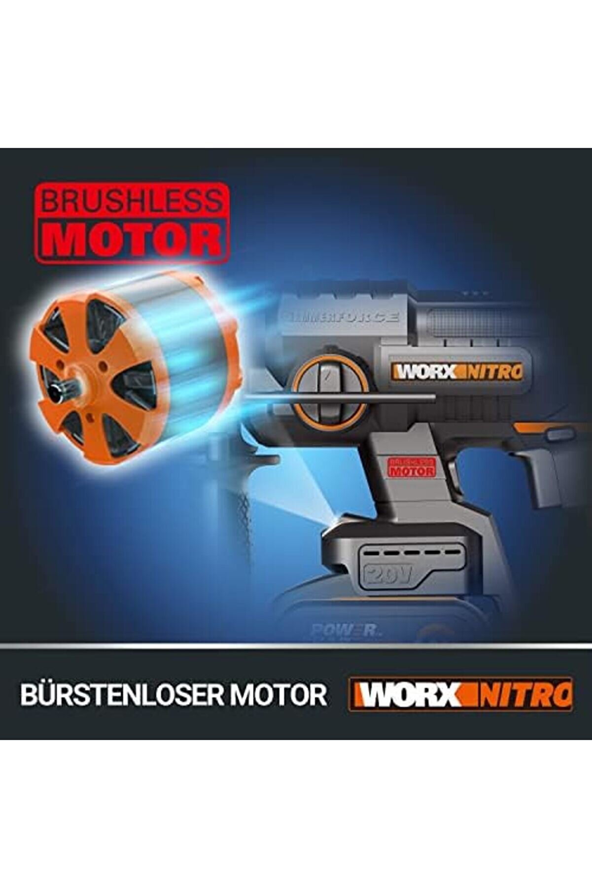 Snshop Wx381.9 20Volt 2J Profesyonel Sds-Plus Pnömati̇k Kırıcı/Deli̇ci̇ + 3 Parça Delme Ucu (Akü
