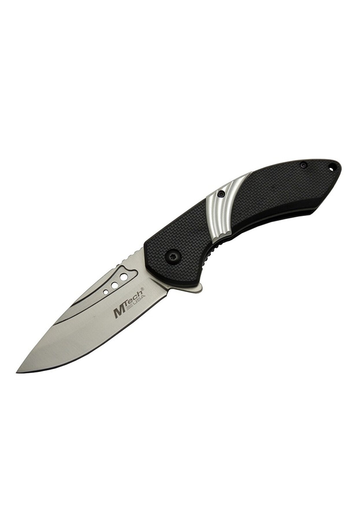 evimdeyokyok 4214 Beyaz Kamp Çakı 20cm- Yarı Otomatik, Kemerlikli, Oluklu