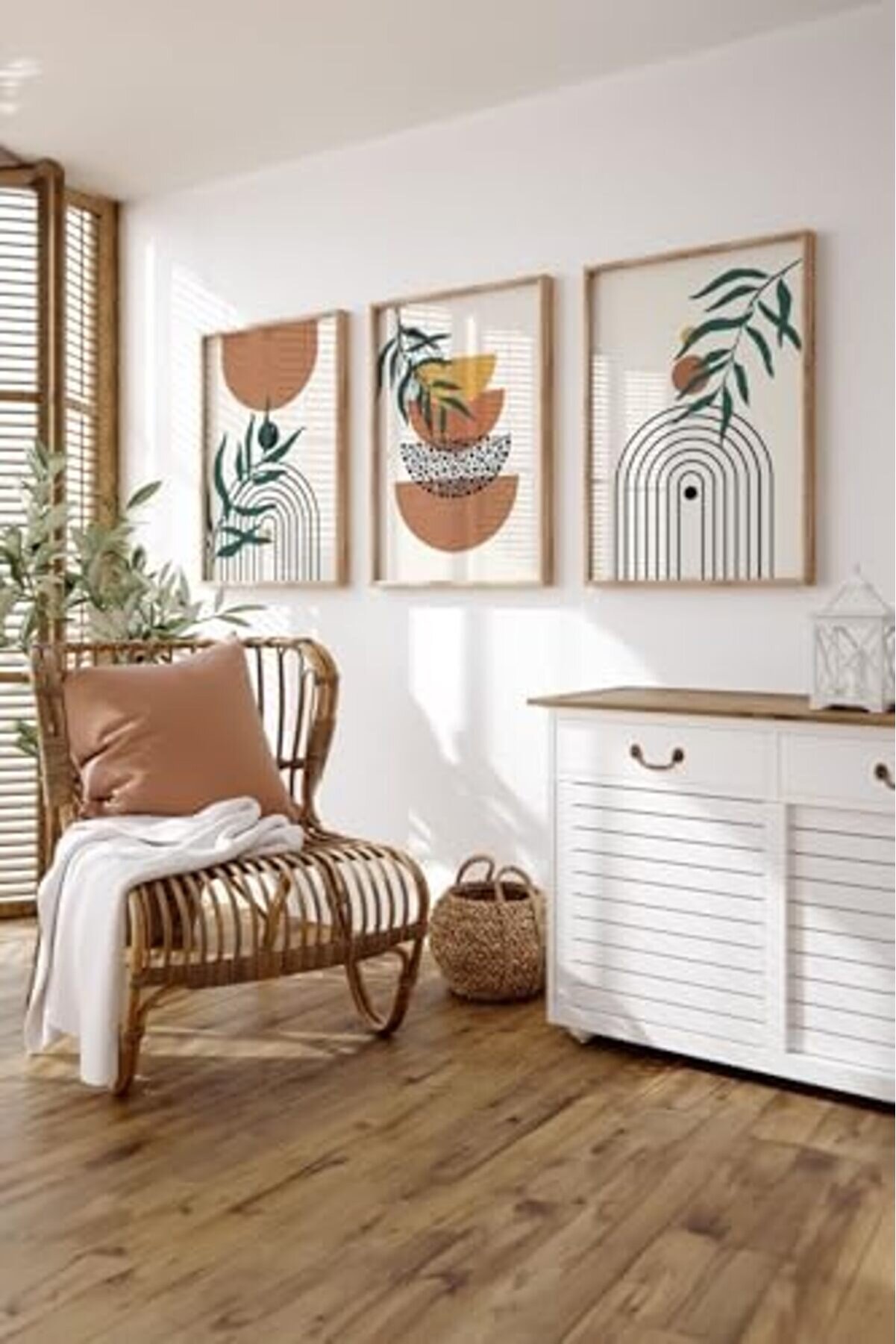 Goldflare 3 Parça Çerçeve Görünümlü Mdf Tablo Seti̇ - Artsycllct33-2030 Trendflare 1165984