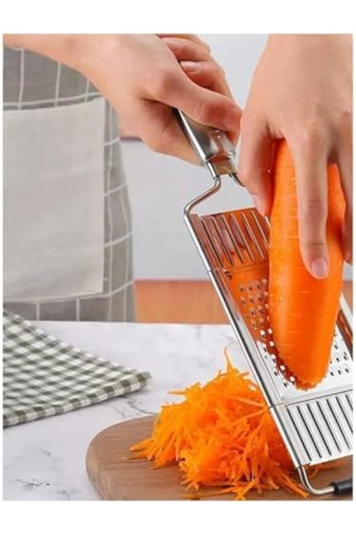 Modaflash Farklı Bıçaklı Paslanmaz Çeli̇k Rende - Çoklu Di̇li̇mleyi̇ci̇ Ve Doğrayıcı, Prati̇k Tak-Çıkar Öz