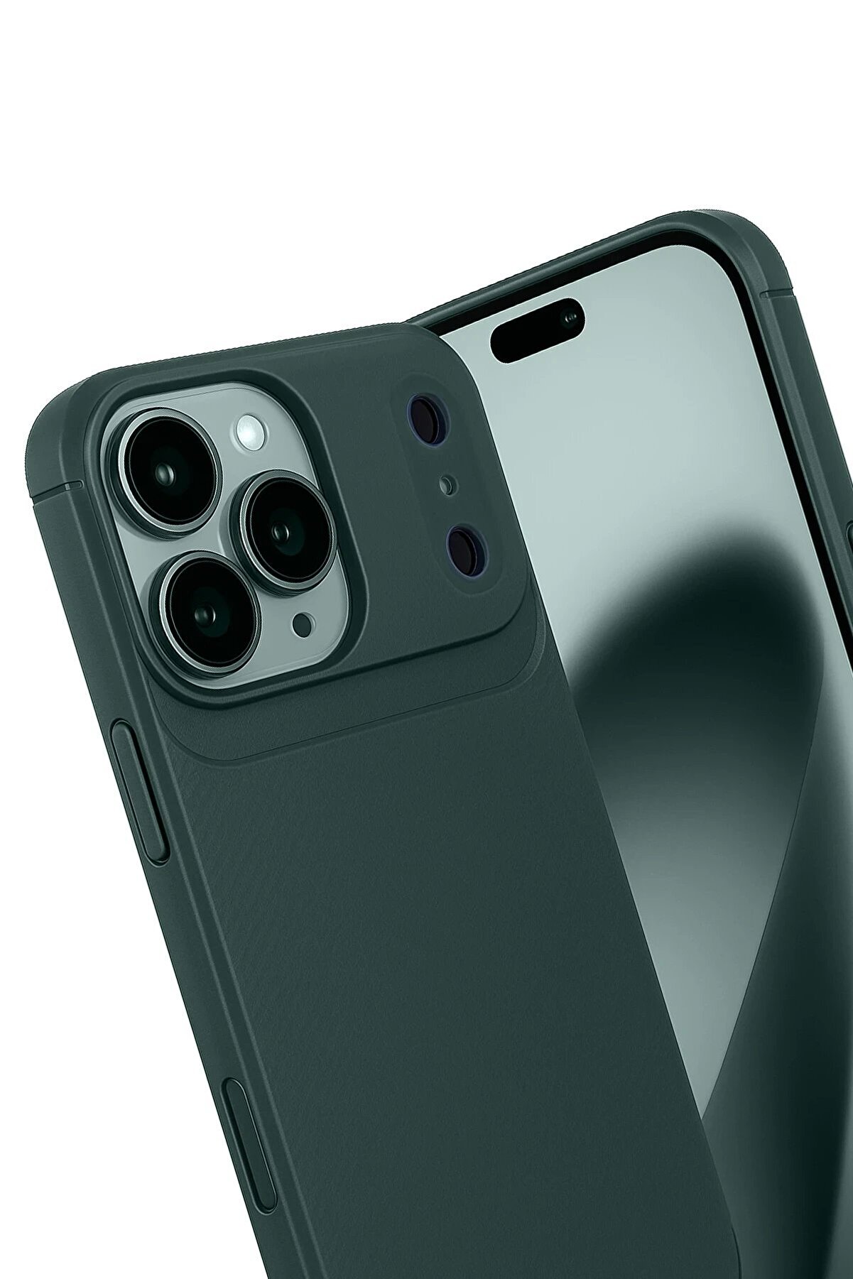 Fırsatkoli̇k Apple İphone 17 Pro Auto Focus Karbon Kapak - Koyu Yeşi̇l-(5796)