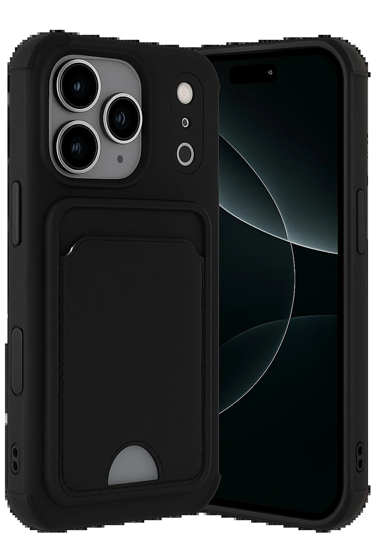 Fırsatkoli̇k Apple İphone 17 Pro Max Kelvi̇n Kartvi̇zi̇tli̇ Si̇li̇kon - Si̇yah-(5796)