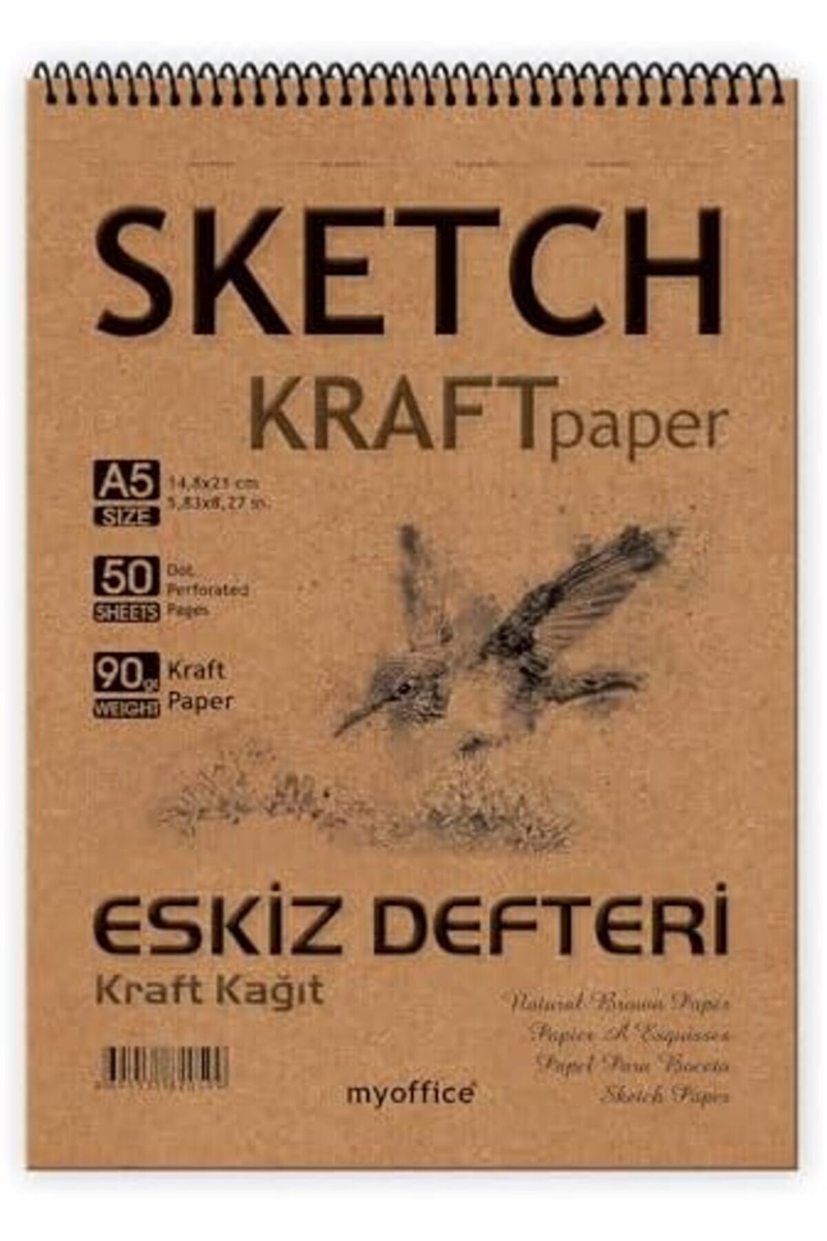 Modashi̇ne Kağıt A5 Eski̇z Defteri̇ 90 Gr. Spi̇ralli̇ 50 Yaprak Modascope 1014773