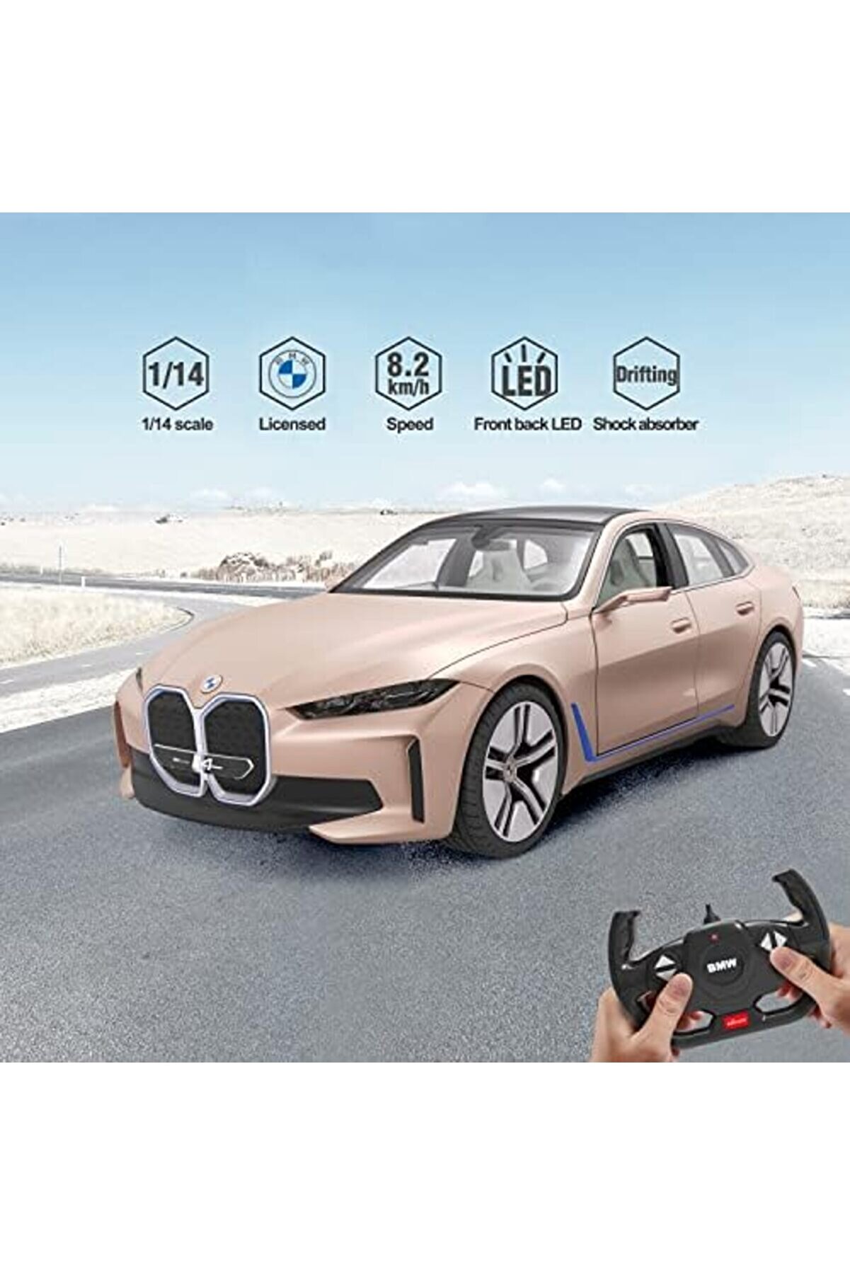 Shopverse 114 Uzaktan Kumandalı Araba Bmw İ4 Concept 2.4 Ghz Plati̇n Trendfli̇ck 1014773