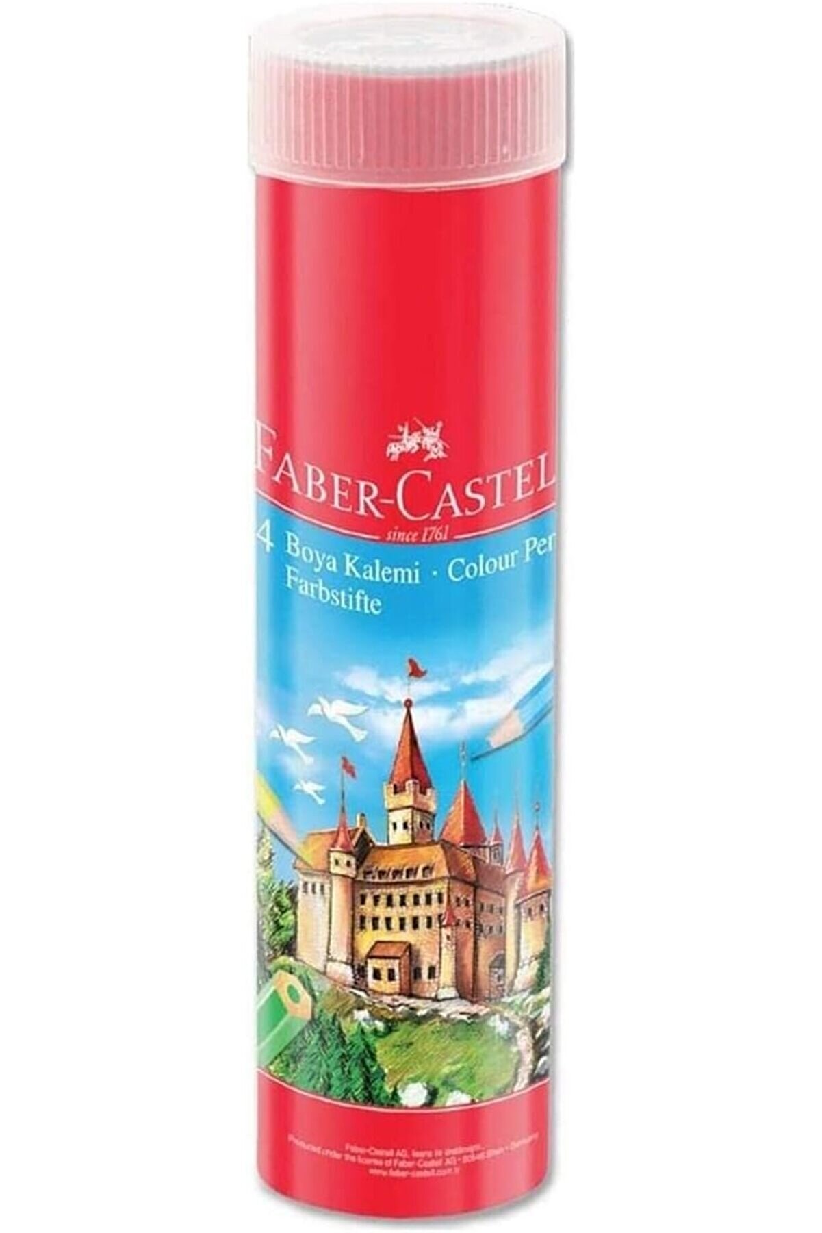 STOREMAX modashine Kuru, Kırmızı Metal Tüp Kutu, 24 Renk, Tam Boy, Kalemtıraş Hediyeli, Yumuşak Mineli, Kırıl