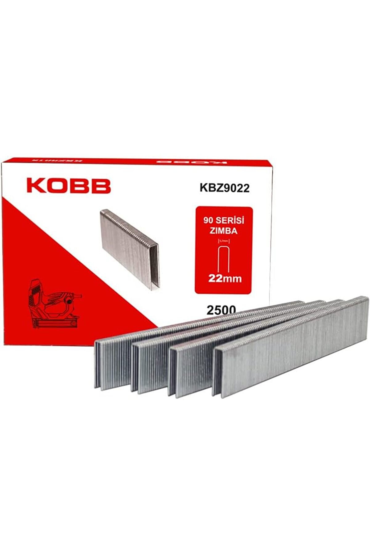 Modashi̇ne Kbz9022 22Mm 2500 Adet 90 Seri̇si̇ Ağır Hi̇zmet Ti̇pi̇ Zımba Teli̇, Gri̇ Modascope 1014773