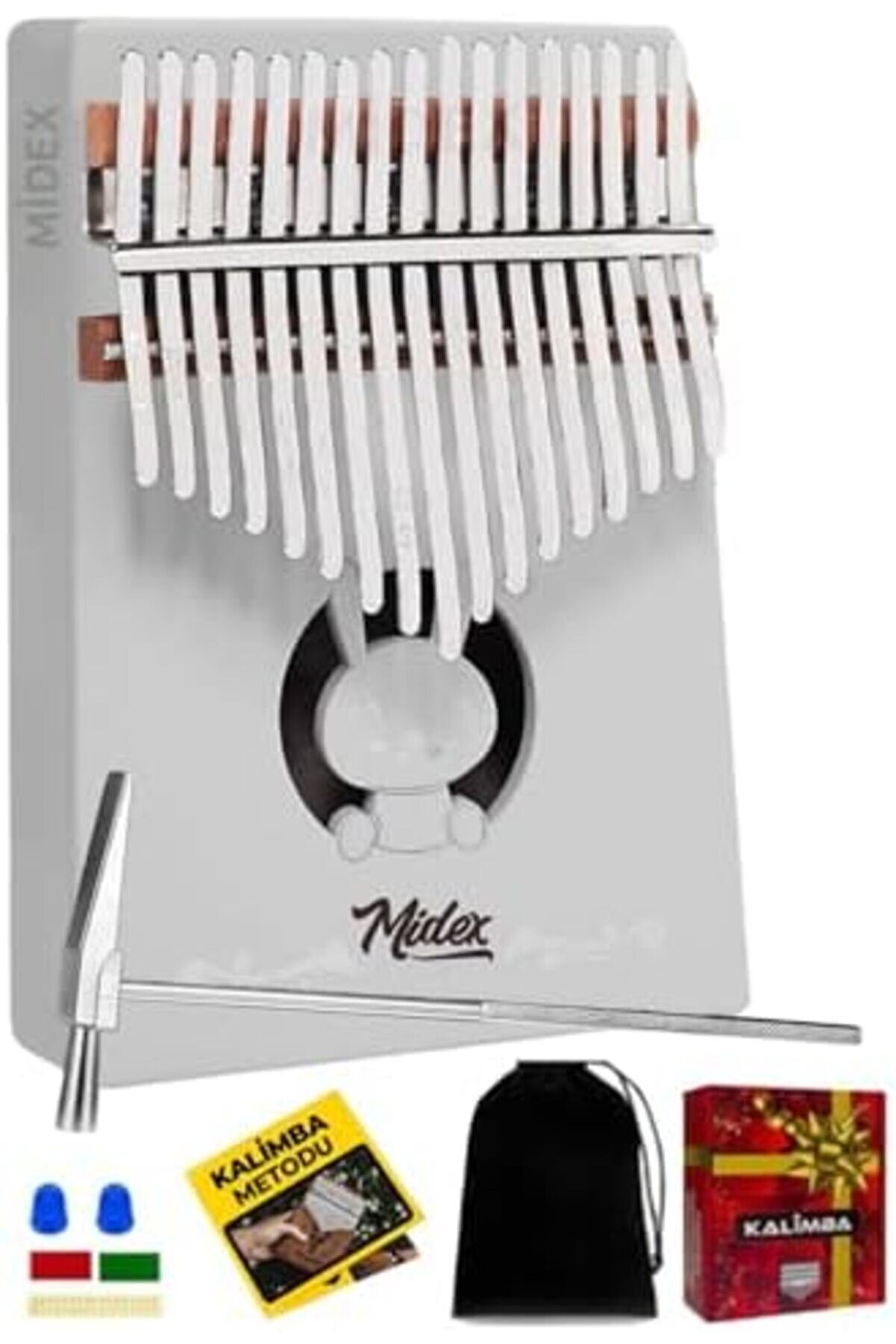 Modashi̇ne Klx-550 Beyaz Renk Gerçek Ağaç Kali̇mba 17 Tuşlu Full Set Modascope 1014773