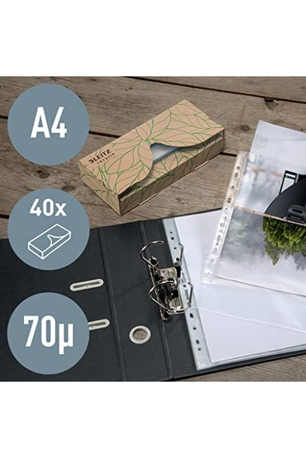 Modashi̇ne Recycle Poşet Dosya At Hand A4 Pp 70Μ 40 Adet Modascope 1014773