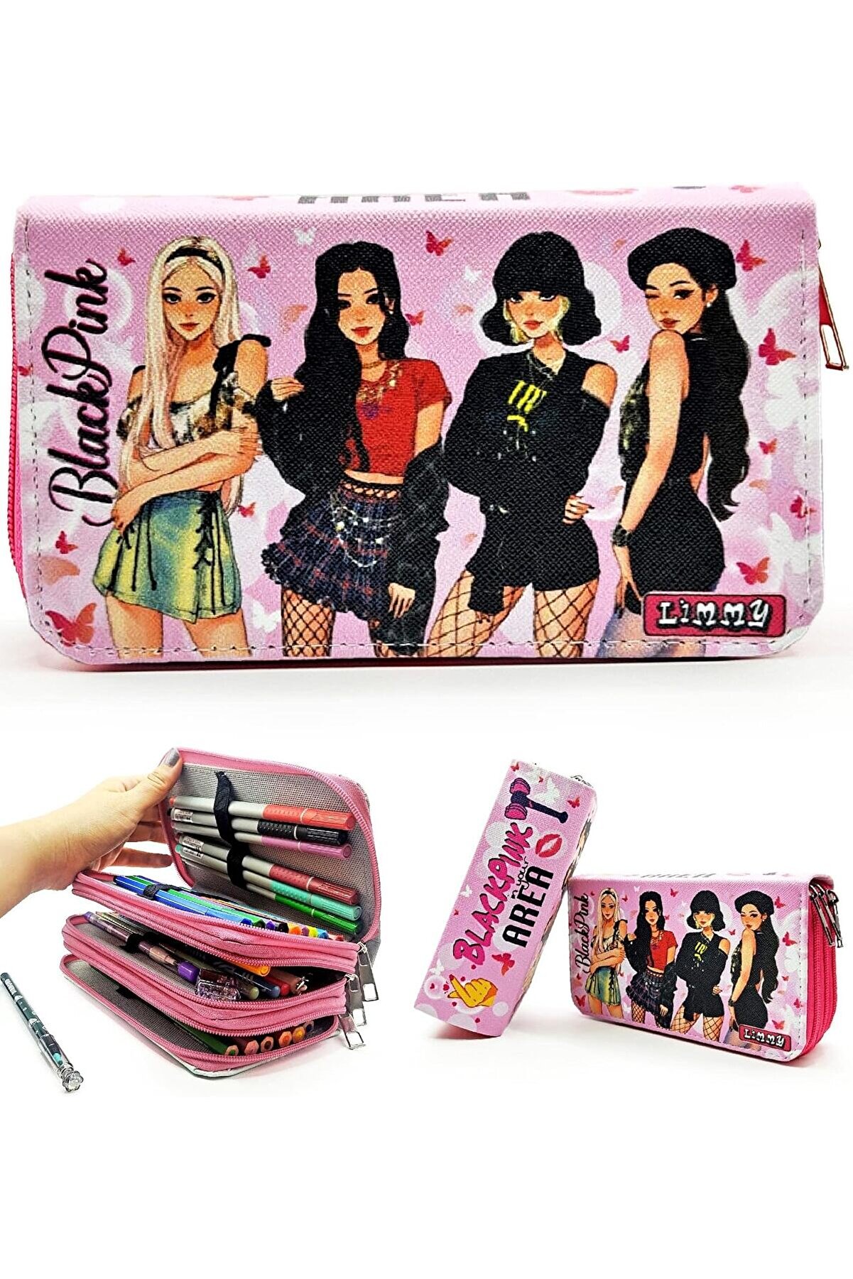 STOREMAX modashine Kutusu Pink Organizer Vegan Deri Üç Bölmeli -Pembe modascope 1014773