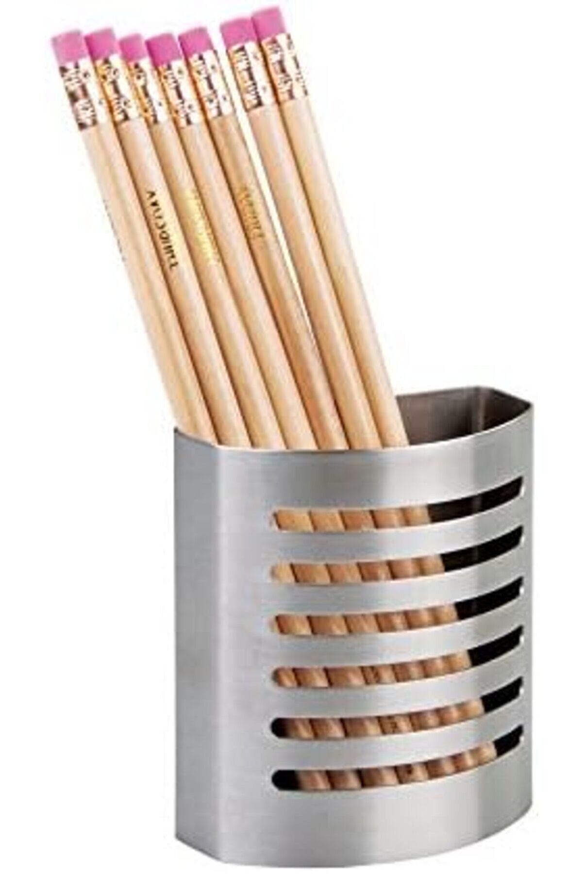 Forma Manyeti̇k Kalem Tutucu Ve Kalem Tutucu, Paslanmaz Çeli̇k, Mattsi̇lberfarben, Set Of 1 1175713