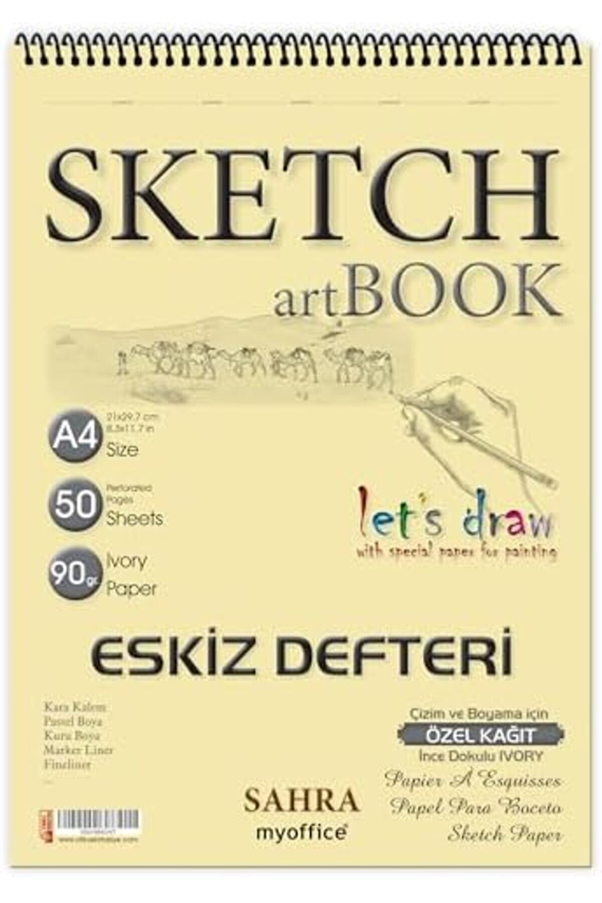 Modashi̇ne Eski̇z Defteri̇ A4 50 Yaprak Spi̇ralli̇ Ivory 90 Gr Modascope 1014773