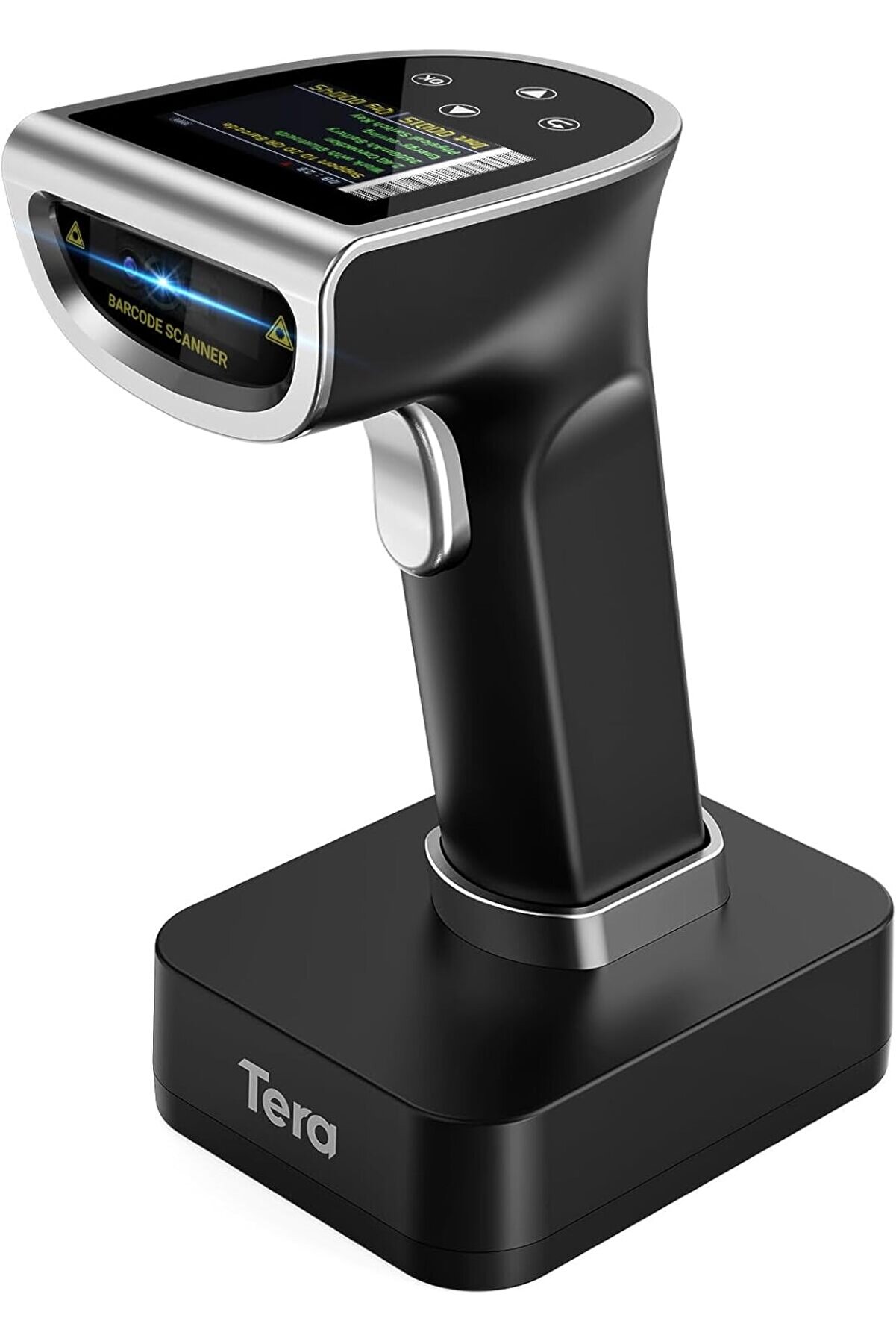 STOREMAX modashine Pro 1D 2D QR Barkod Tarayıcı Kablosuz: Ayar Ekranı ve Tuş Takımı ve G&uuml;&ccedil; Anahtarı ile 2600m