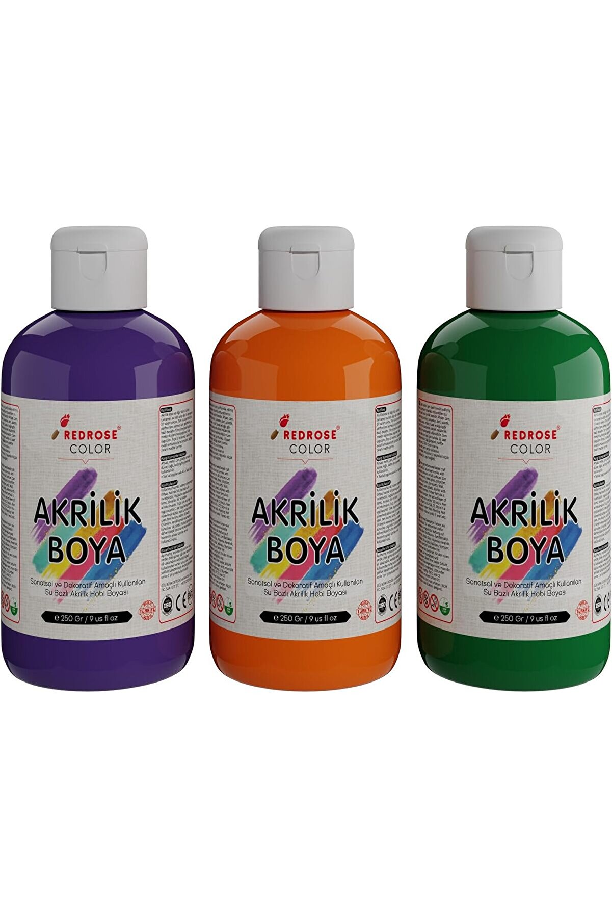 STOREMAX modashine Rose Yeşil, Mor, Turuncu Akrilik 3'lü Set 3x250 gr modascope 1014773