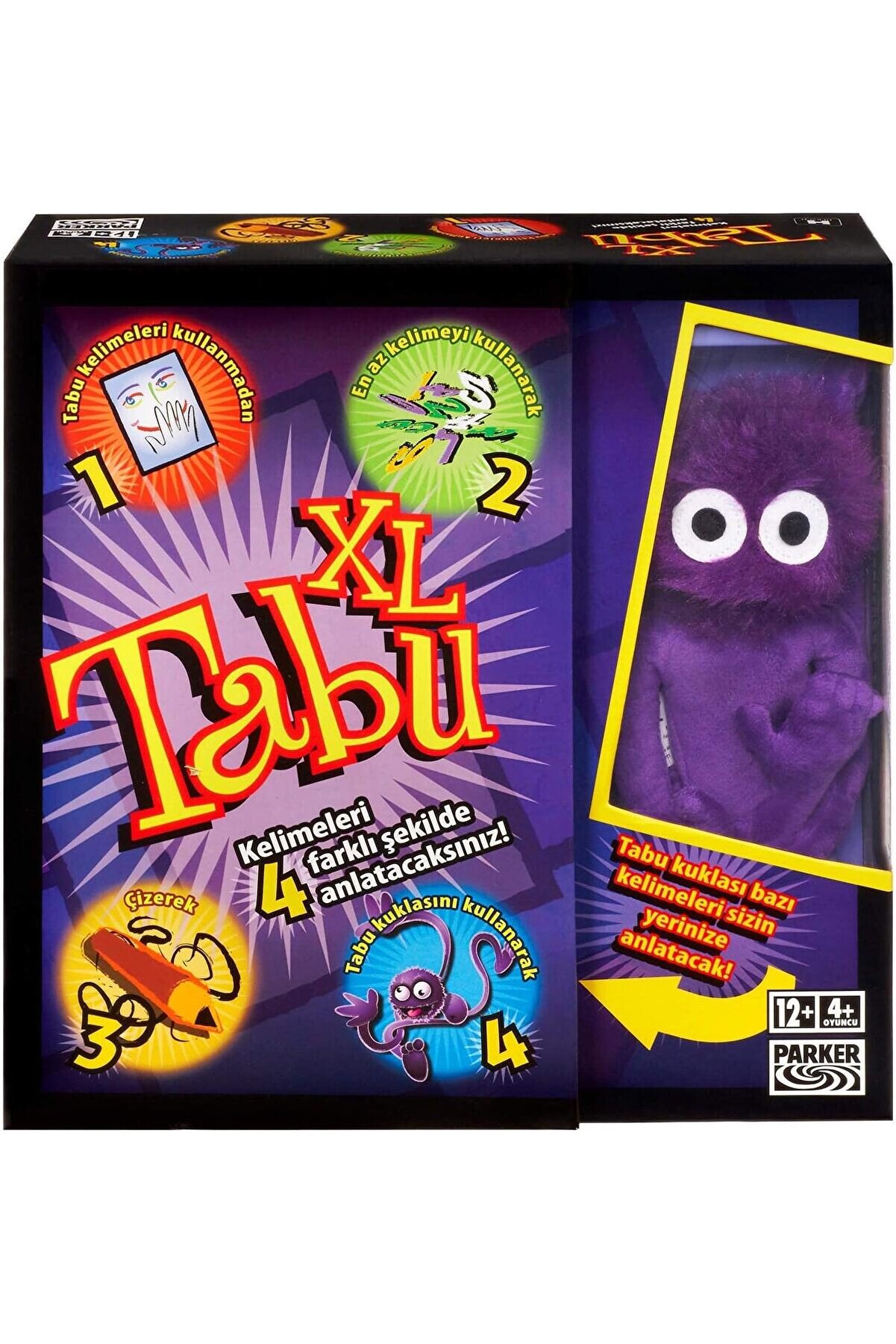 STOREMAX modashine Gaming Tabu XL Kutu Oyunu, 4 Farklı Oyun Alternatifi, Klasik Oyunun Yanı Sıra Çizerek, Tab