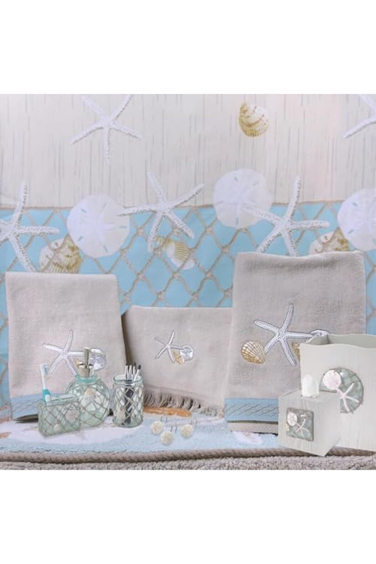 Modashi̇ne - Çöp Sepeti̇, Dekorati̇f Çöp Kovası, Plajdan Aksesuarları (Seaglass ) Modascope 1014773