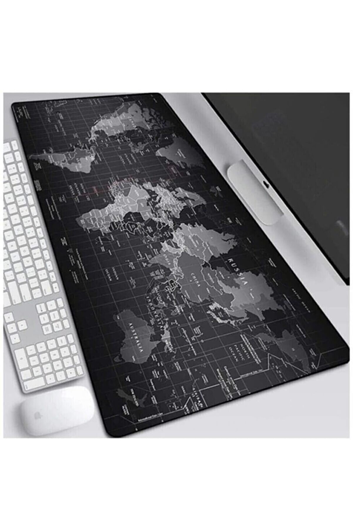 STOREMAX modashine Dünya Haritalı 90x40 Cm Mouse Pad, Dünya Desenli Mouse Pad modascope 1014773