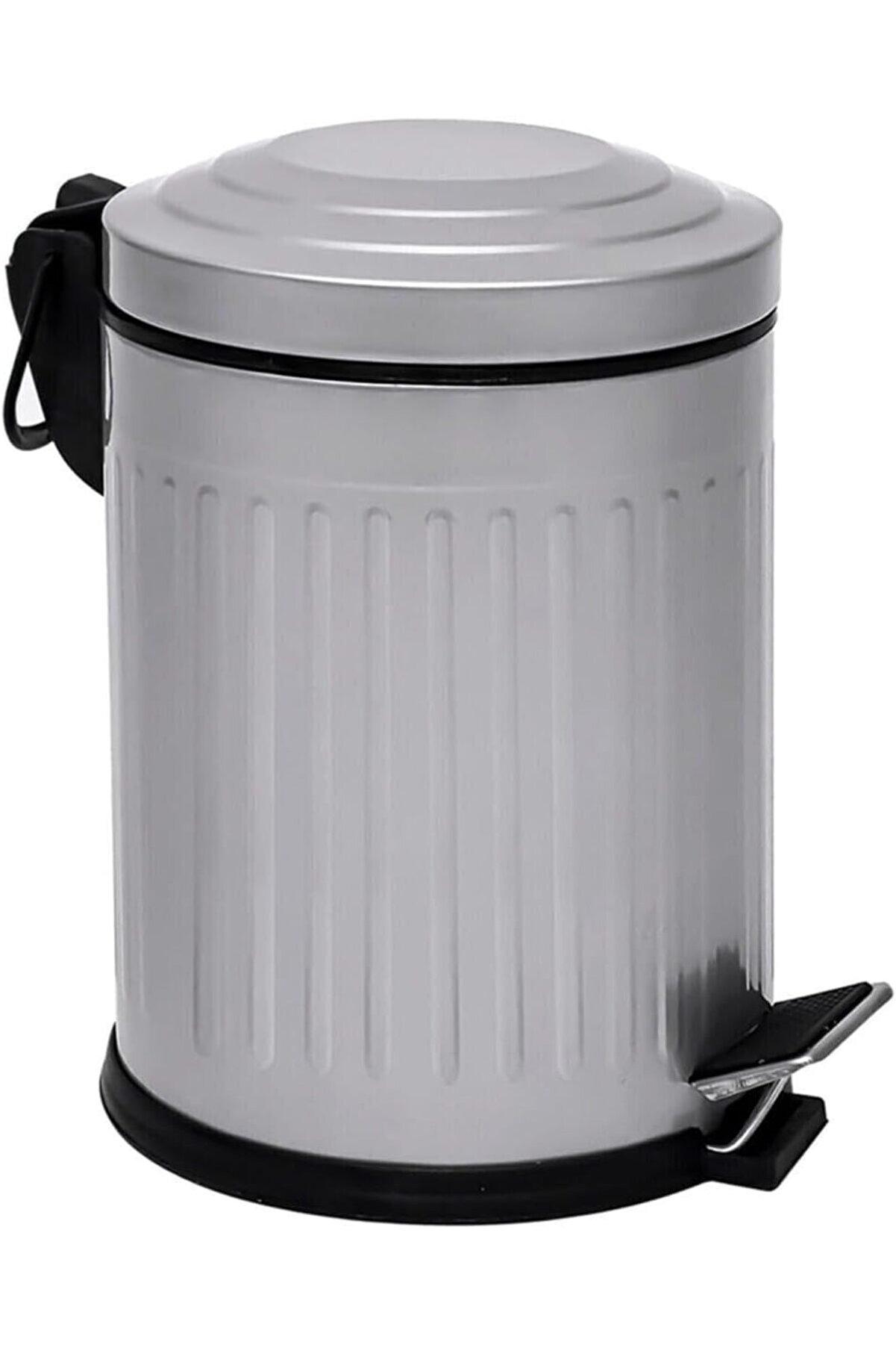 STOREMAX 5-12- 16 Lt Vintage Serisi Amortisör Kapaklı Çöp Kovası (BANYO - MUTFAK - TUVALET - BALKON) (GRİ, 5