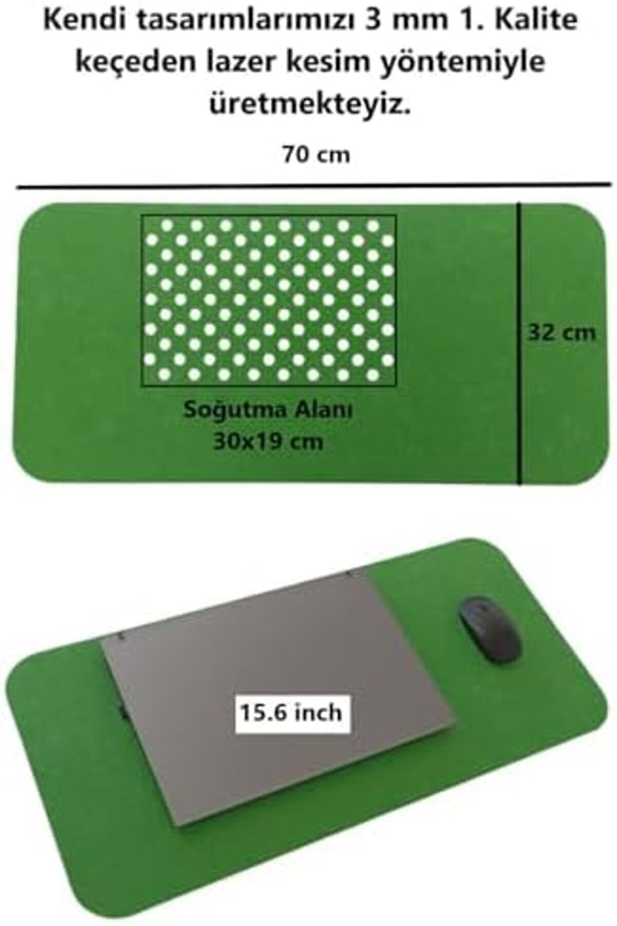 Modashi̇ne Keçe Masa Üstü Mouse Pad Ve Bi̇lgi̇sayar Düzenleyi̇ci̇ 70X32 Cm – Mat, Keçe Mat