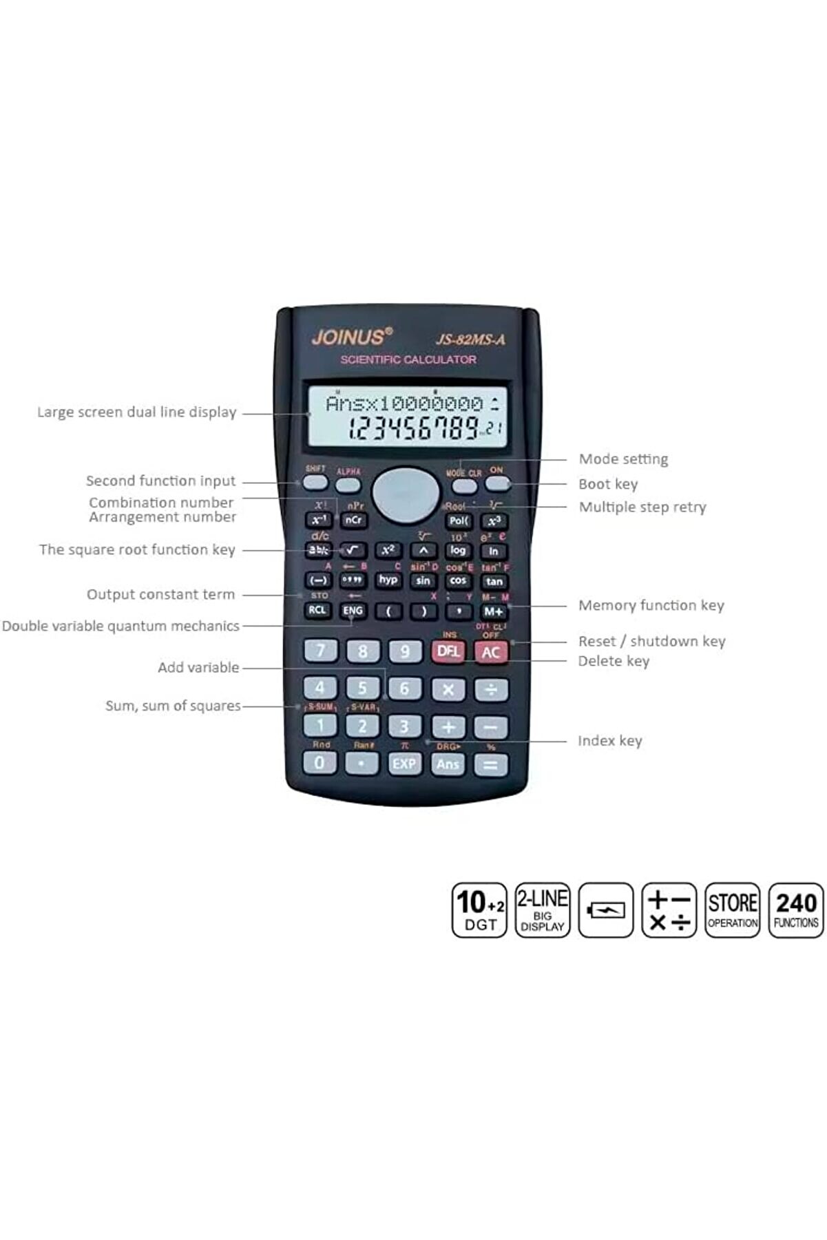 Modashi̇ne Js-82Ms-A Fonksi̇yonel Hesap Maki̇nesi̇ Modascope 1014773