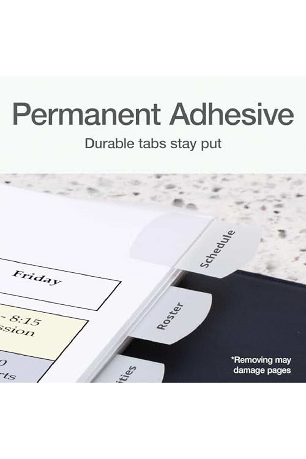 Modashi̇ne Pri̇ntable Di̇zi̇ni̇ Tabletler, 1 1/8 X 1 1/4, Beyaz, 375/Paket Modascope 1014773