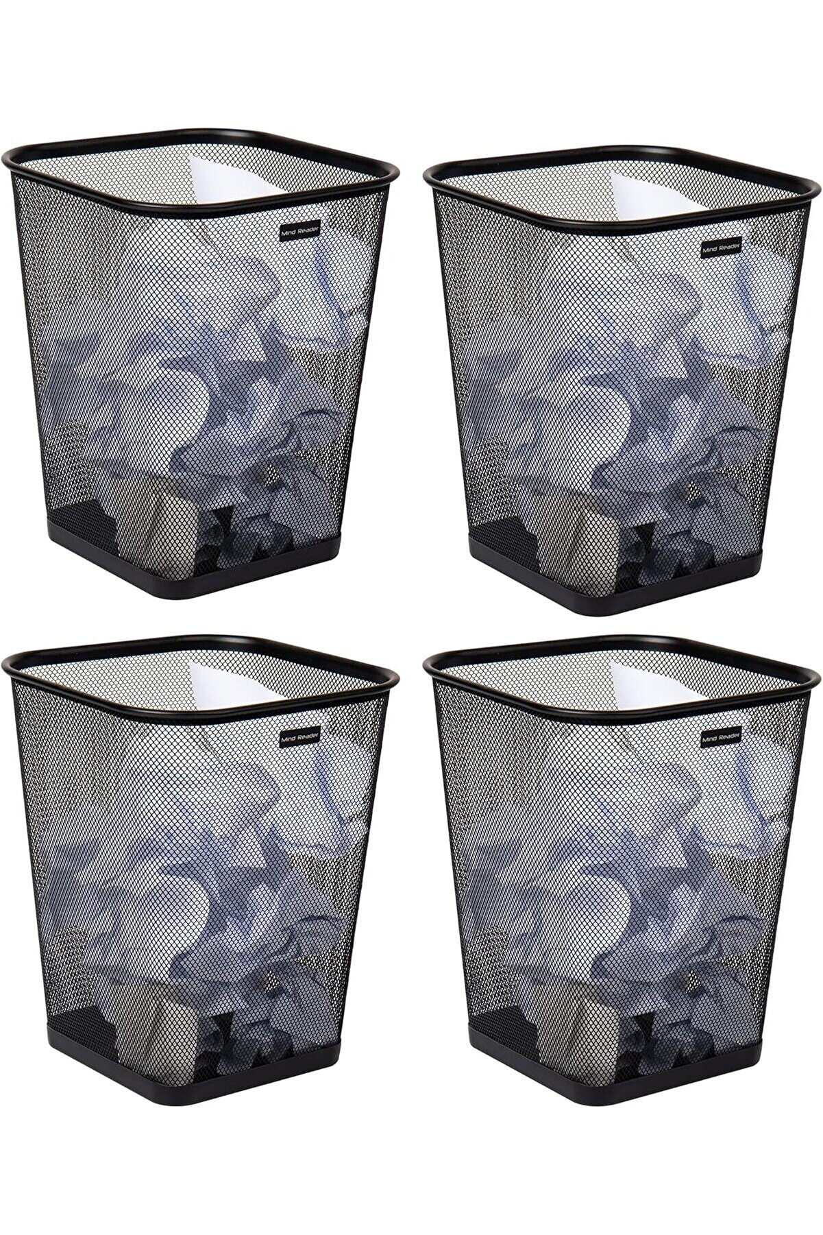 STOREMAX Reader Mesh Çöp Kovası, Atık Kağıt Sepeti, Kare, Ofis, Metal Örgü, 9.8 "U x 9.8" G x 12.25" H, 4&apo