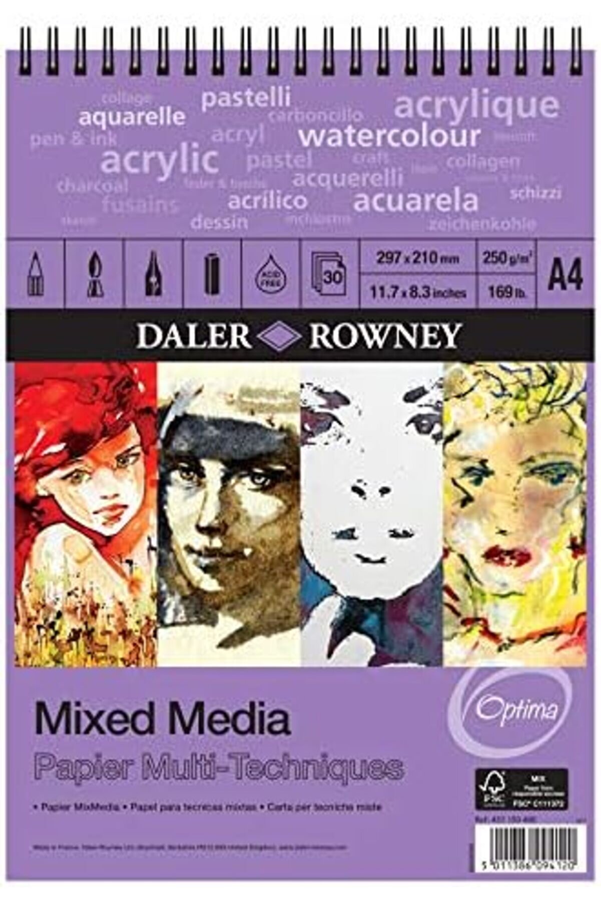 Modashi̇ne Mi̇xed Medi̇a - A4 - 250Gr - 30 Yp Modascope 1014773