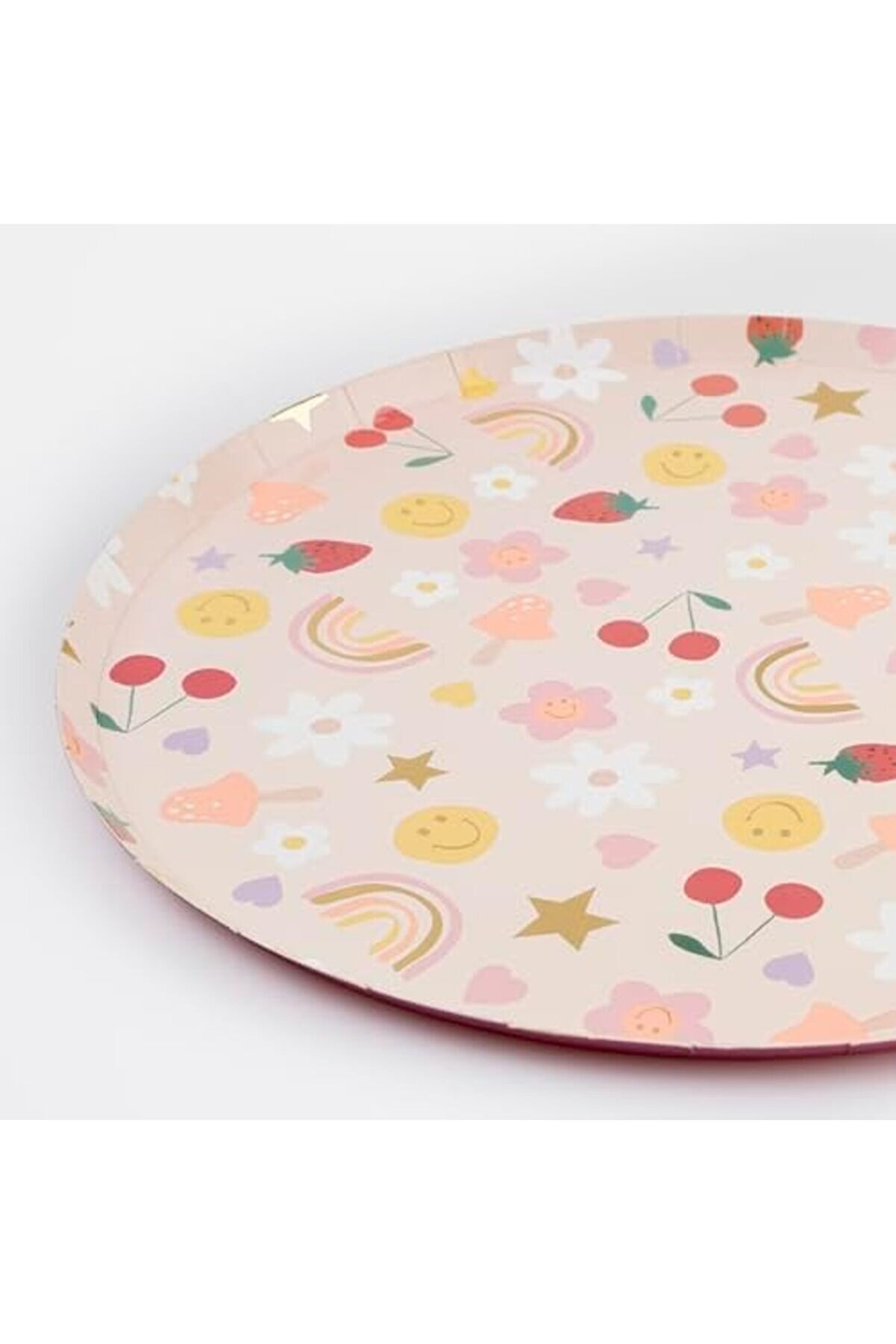 Modashi̇ne - Happy Face Di̇nner Plates - Mutlu Yüzler Tabaklar (X8) Modascope 1014773