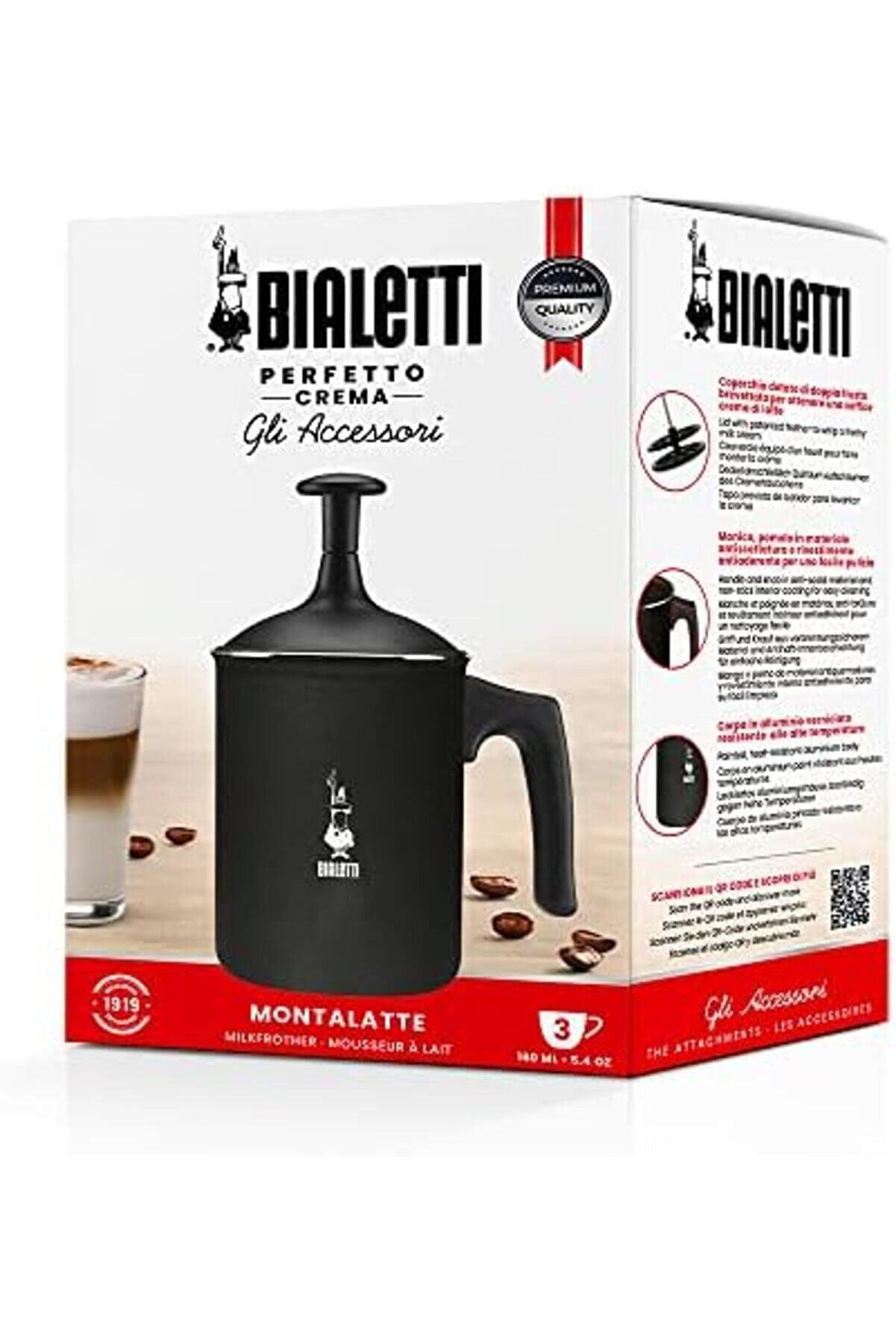 Modashi̇ne Tutto Crema S&uuml;t K&ouml;p&uuml;rt&uuml;c&uuml; 3 Fi̇ncan, &Ccedil;i̇ft S&uuml;zge&ccedil;li̇, Sağlam S&uuml;t K&ouml;p&uuml;ğ&uuml; İ&ccedil;i̇n, 0,5 L, Si̇yah Mo