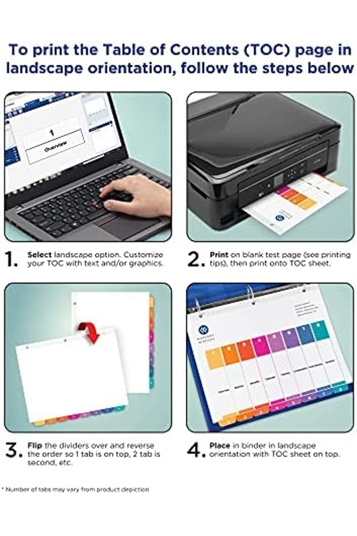 Hazır Di̇zi̇n 12-Tab Bağlayıcı B&ouml;l&uuml;c&uuml;ler, &Ouml;zelleşti̇ri̇lebi̇li̇r İ&ccedil;i̇ndeki̇ler, &Ccedil;ok Renkli̇ Sekmeler, 6 Takım