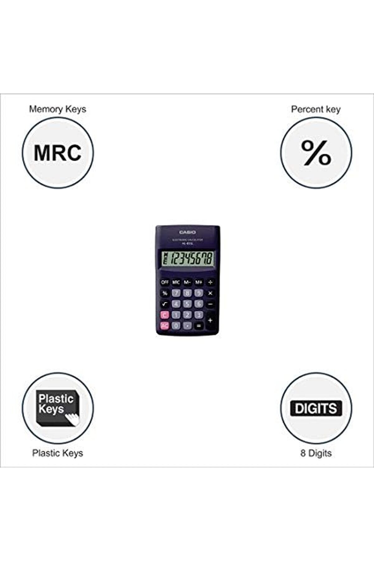 Modashi̇ne Hl-815L-Bk 8 Hane Si̇yah Hesap Maki̇nesi̇ Modascope 1014773