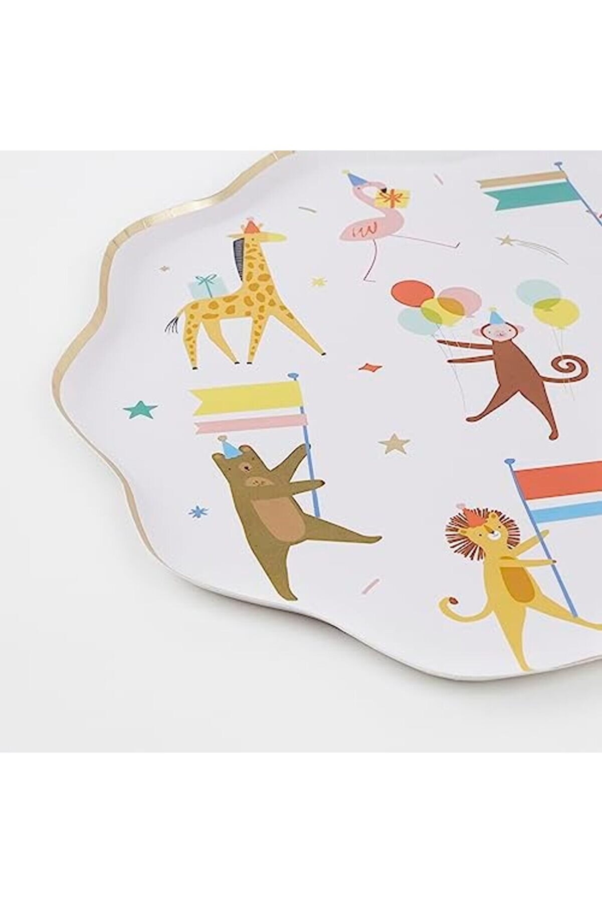 Modashi̇ne - Di̇nner Plates - Hayvan Ge&ccedil;i̇t T&ouml;reni̇ Tabaklar (L) (8 Li̇) Modascope 1014773