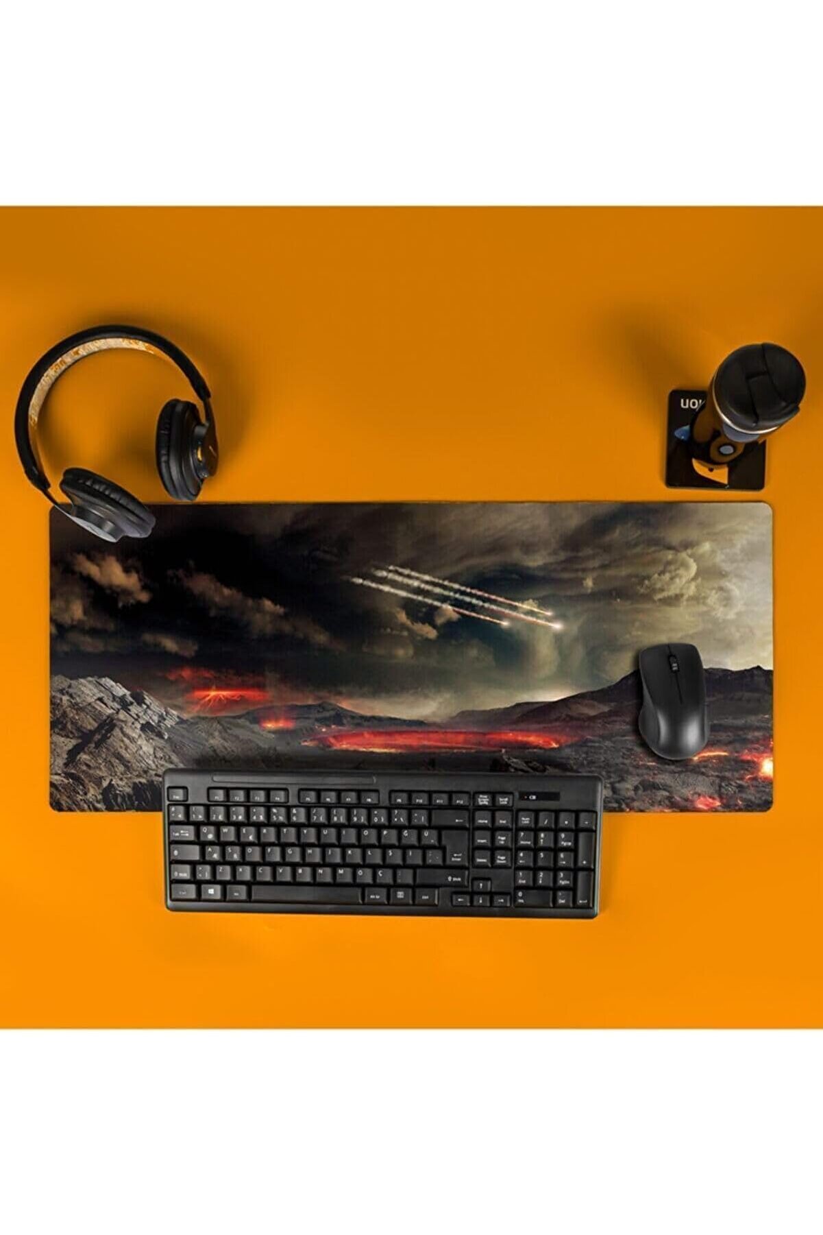 STOREMAX modashine Fantastik Görsel Baskılı 70X30 Büyük Boy Mousepad - Mouse Pad - Fare Altlığı modascope 101