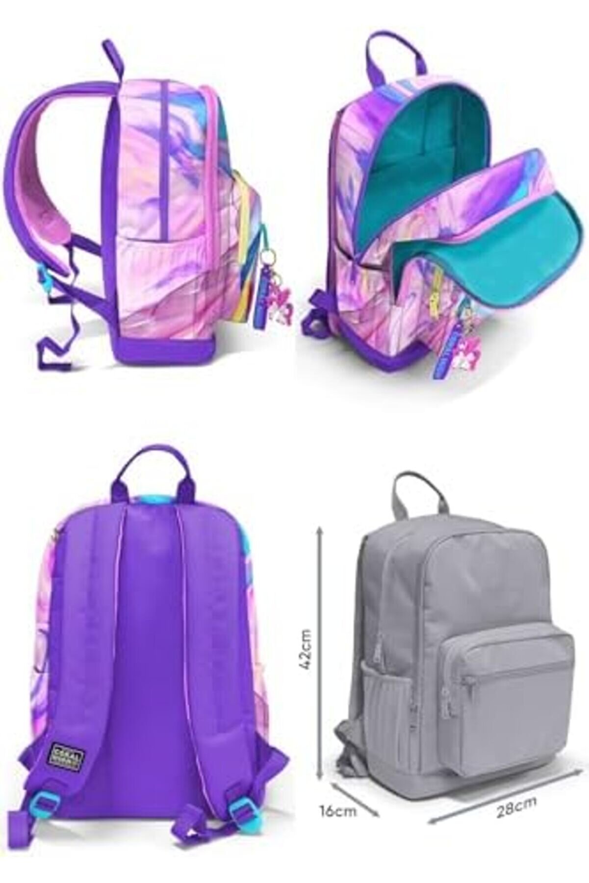 Modashi̇ne D&ouml;rt B&ouml;lmeli̇ Ortaokul &Ccedil;antası - Kız &Ccedil;ocuk Modascope 1014773