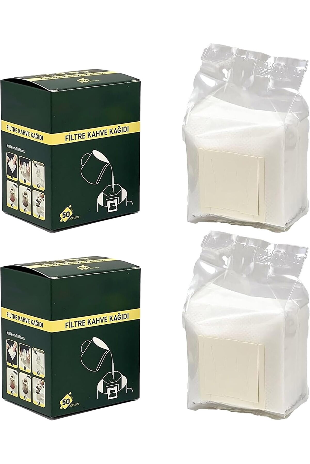 STOREMAX modashine Filtre Kahve Kağıdı, 50 Adet, Beyaz (100) modascope 1014773