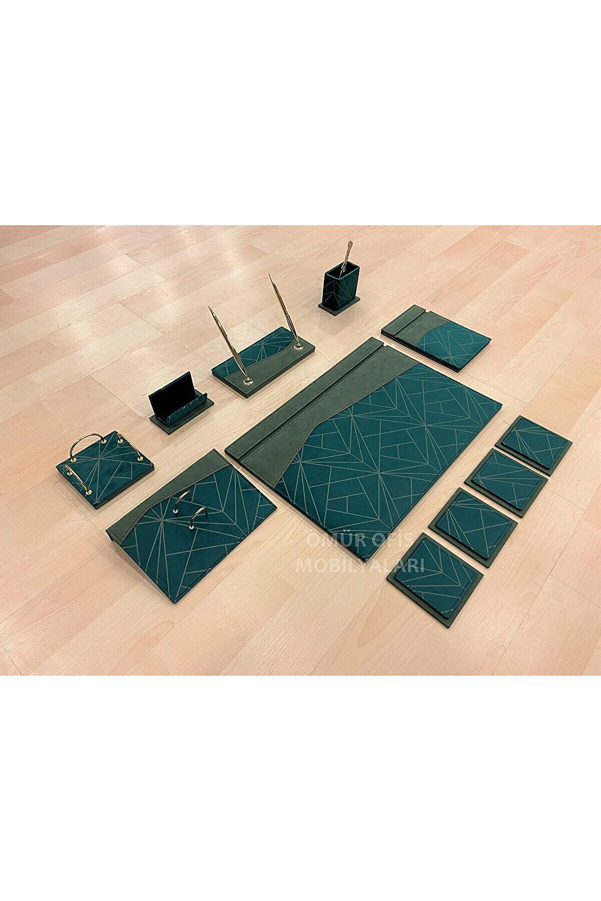 STOREMAX mrtshoppng Ofis KADİFE PARİS SÜMEN TAKIMI 11 PARÇA - YEŞİL mrtshoppng 542093