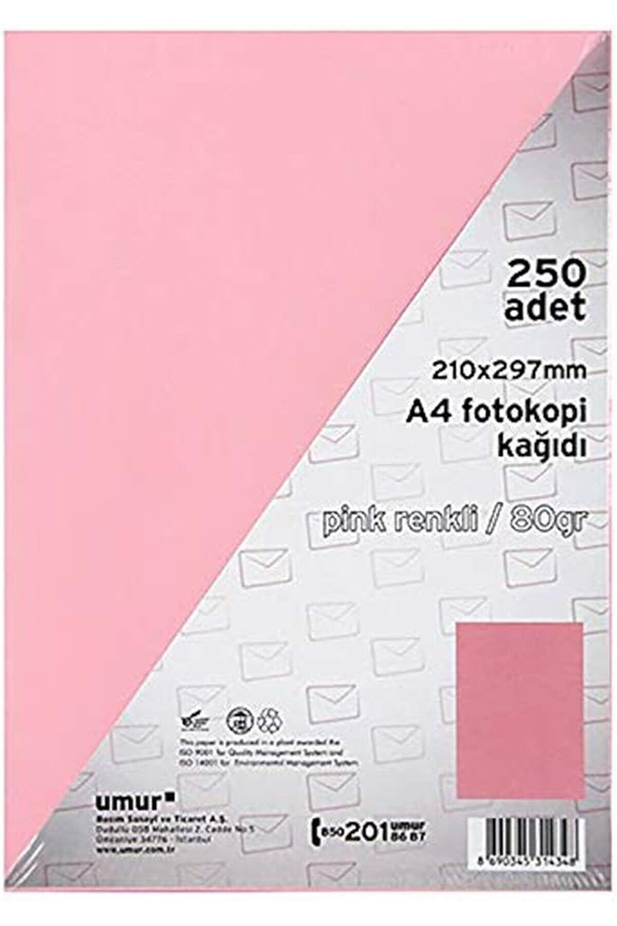 STOREMAX modashine A4 Renkli Fotokopi Kağıdı, Pink, 250 Yaprak modascope 1014773