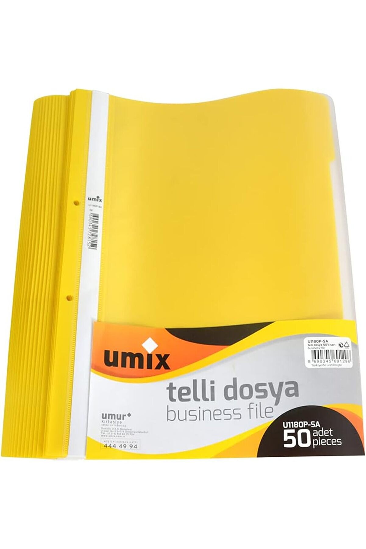 STOREMAX modashine A4 TELLİ DOSYA 50'Lİ SARI modascope 1014773