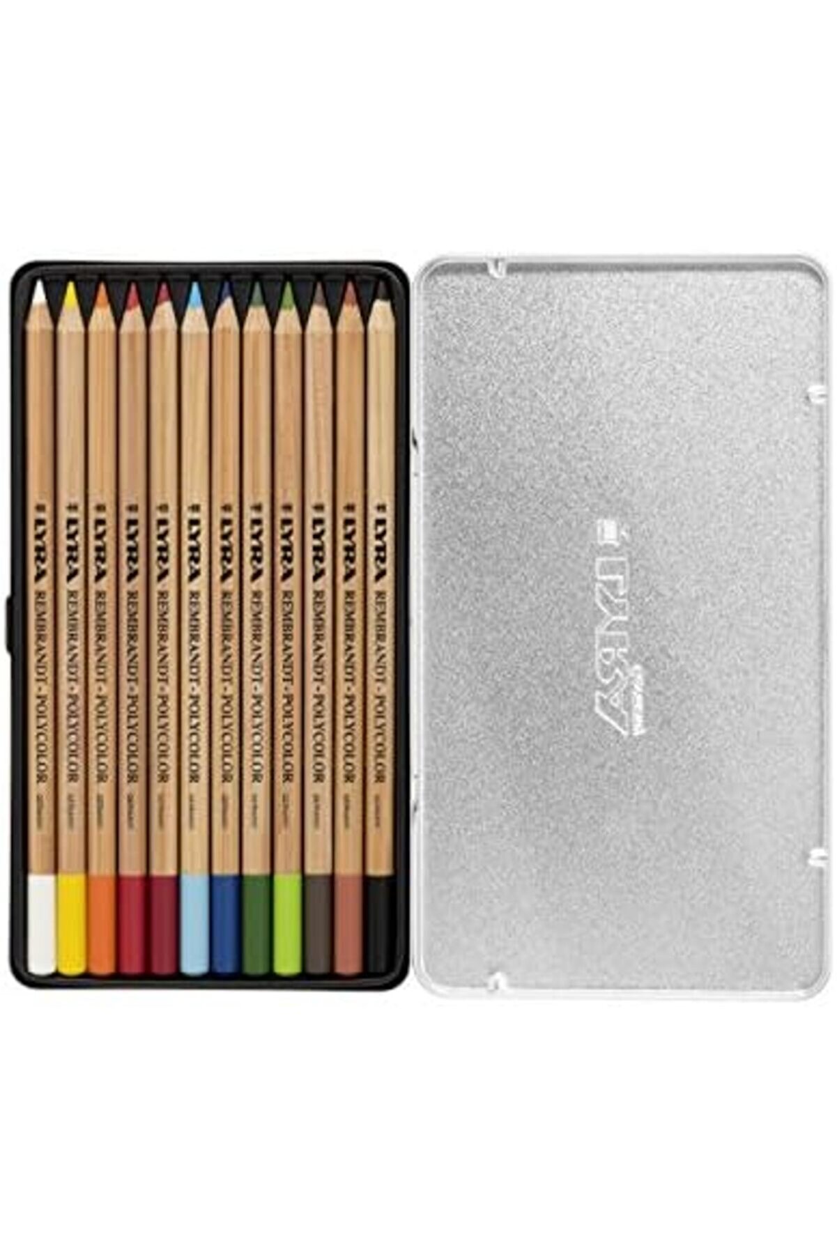 Modashi̇ne Rembrandt Polycolor Kuruboya, 12 Li̇ Metal Kutu Modascope 1014773