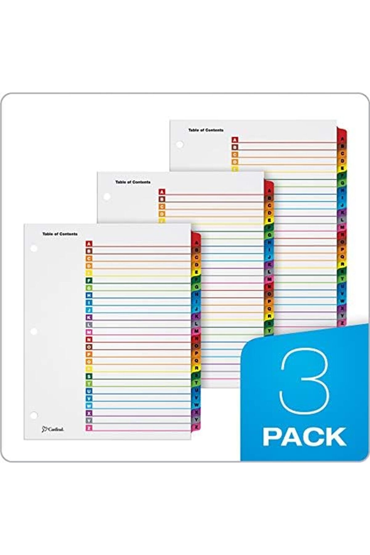 Modashi̇ne A-Z Sekme Ayırıcılar, 3 Halkalı Klasör İçi̇n, Özelleşti̇ri̇lebi̇li̇r İçi̇ndeki̇ler Sayfası, Çok R