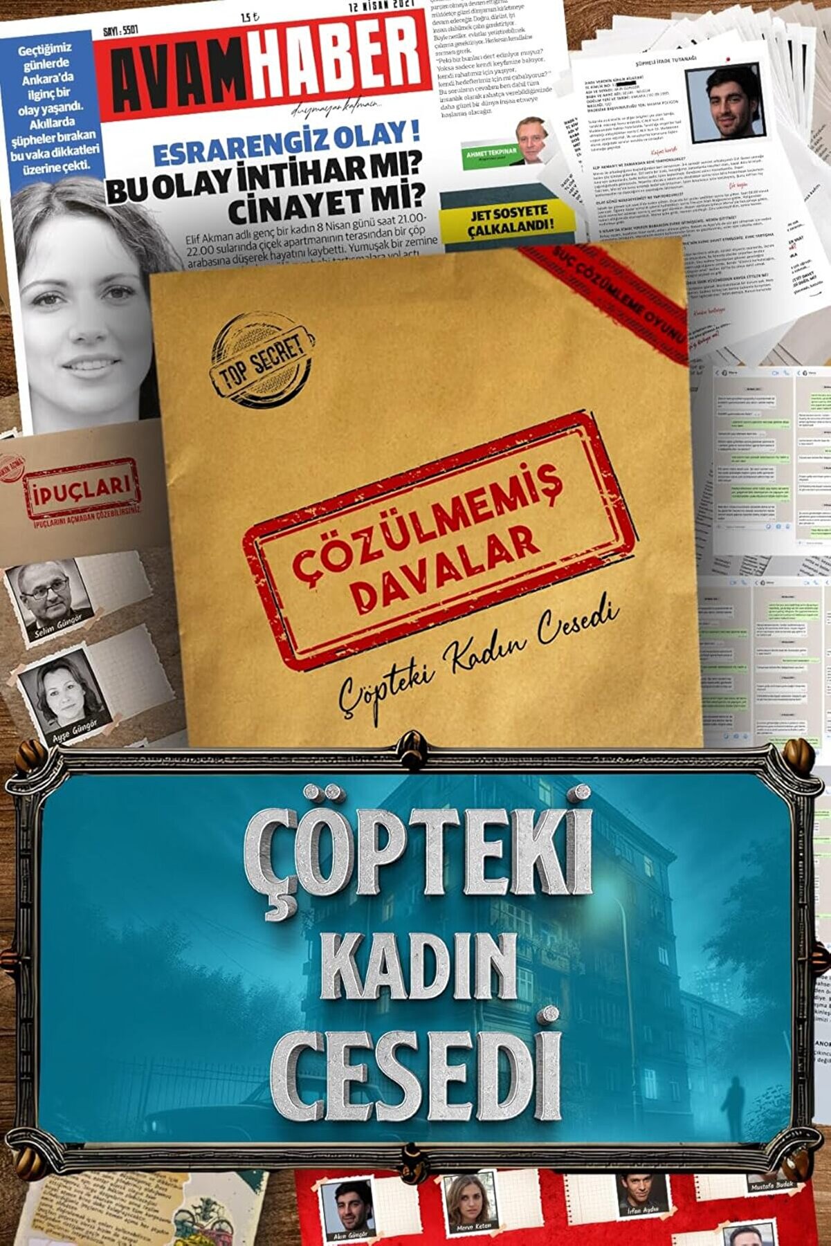 STOREMAX Davalar Dedektiflik Suç Çözümleme Oyunu Elif Akman Dosyası - Gizem Bulmaca Cinayet Çözme Kutu Oyunla
