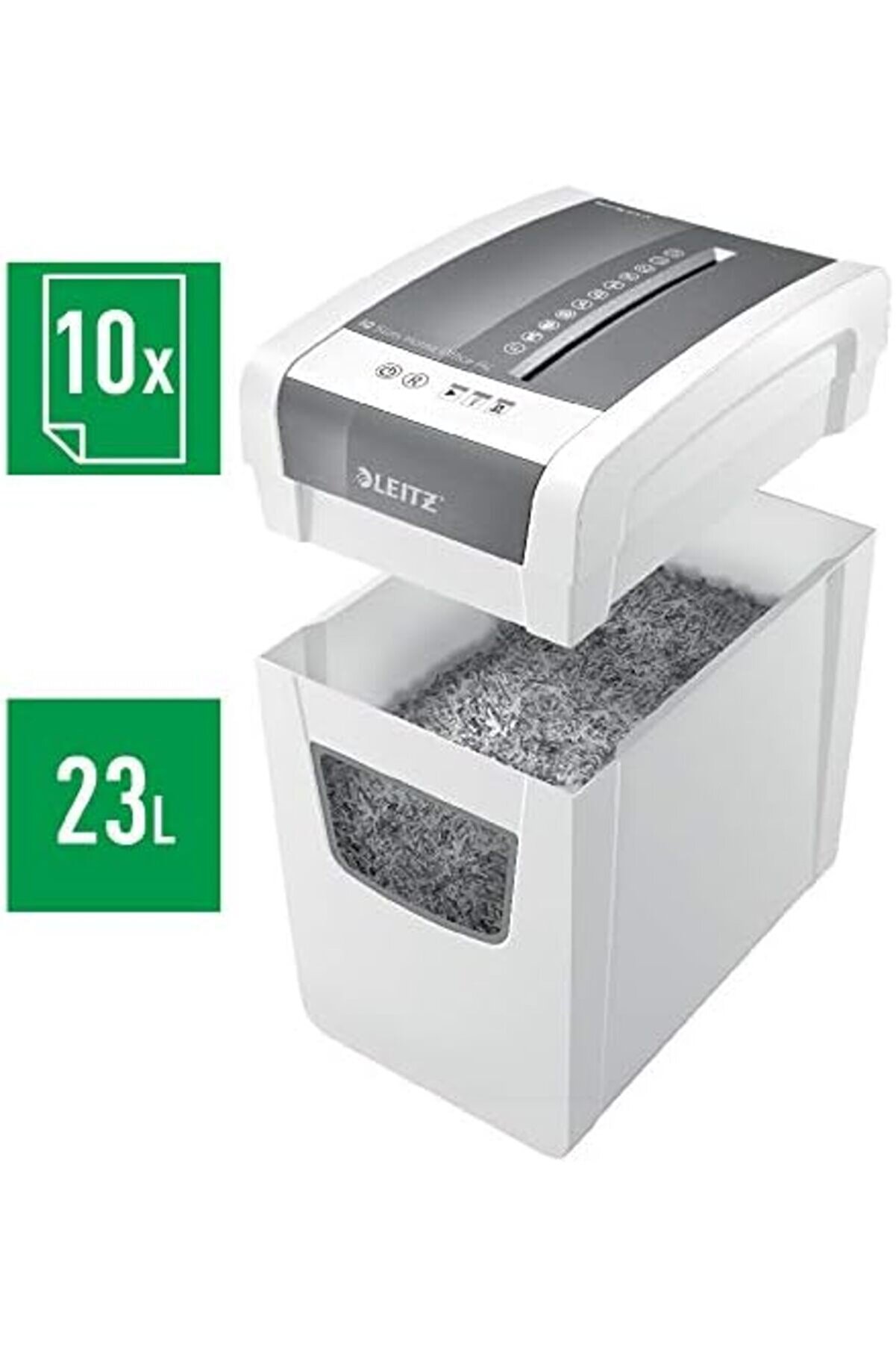 Modashi̇ne Iq Sl Kağıt Öğütücü, Sevi̇yesi̇ P4, 10 Yaprak Kapasi̇tesi̇ (70-80 G/M²), 23L Çöp Kutusu, Beyaz