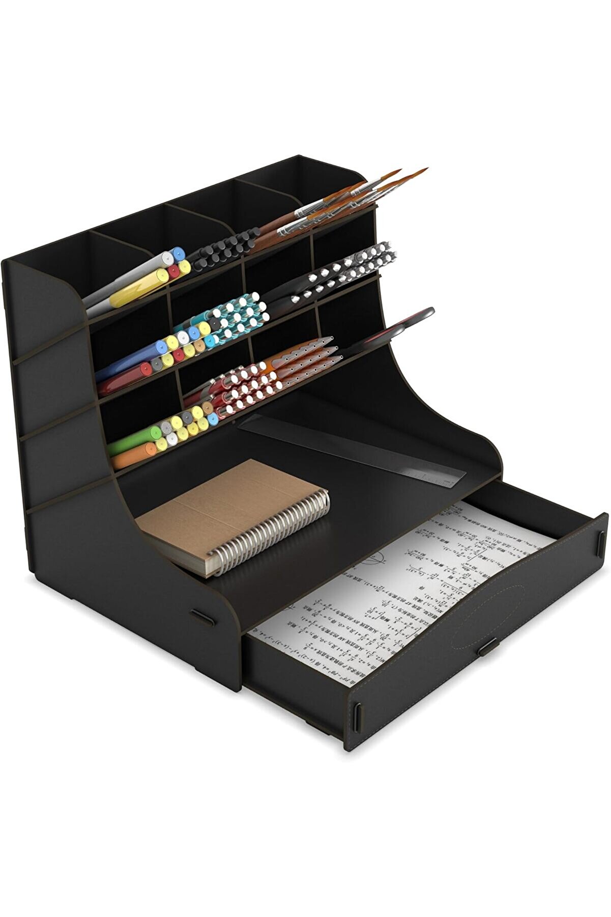 STOREMAX modashine Chamber 12 Gözlü Büyük Boy Masaüstü Düzenleyici, Masaüstü Organizer Çekmeceli A4 Evrak Raf