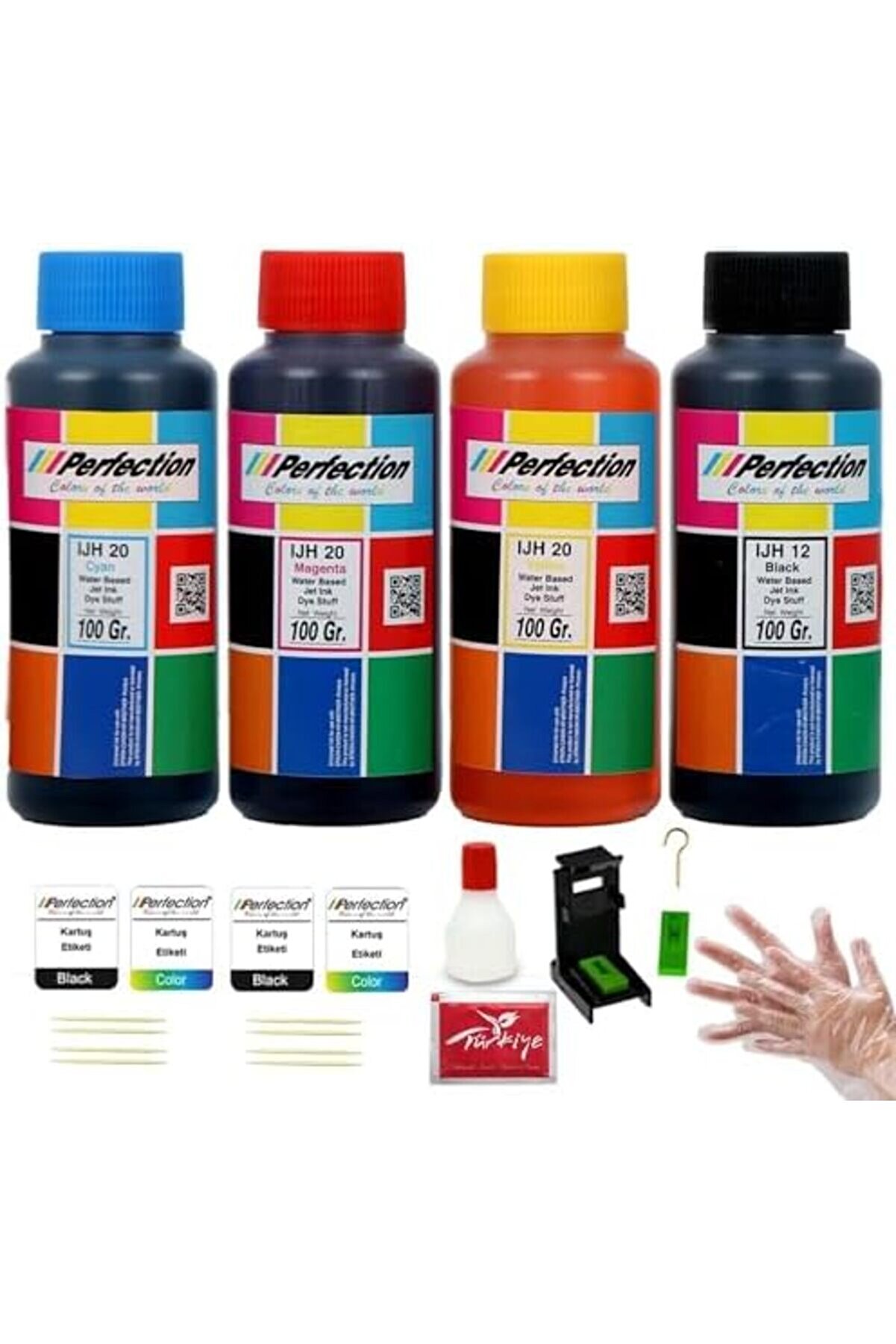 Modashi̇ne Hp Uyumlu İki̇ Kartuşlu Yazıcılar İçi̇n Seti̇ 4X100 Gr. Aparatlı+Solüsyonlu Modascope 1014773