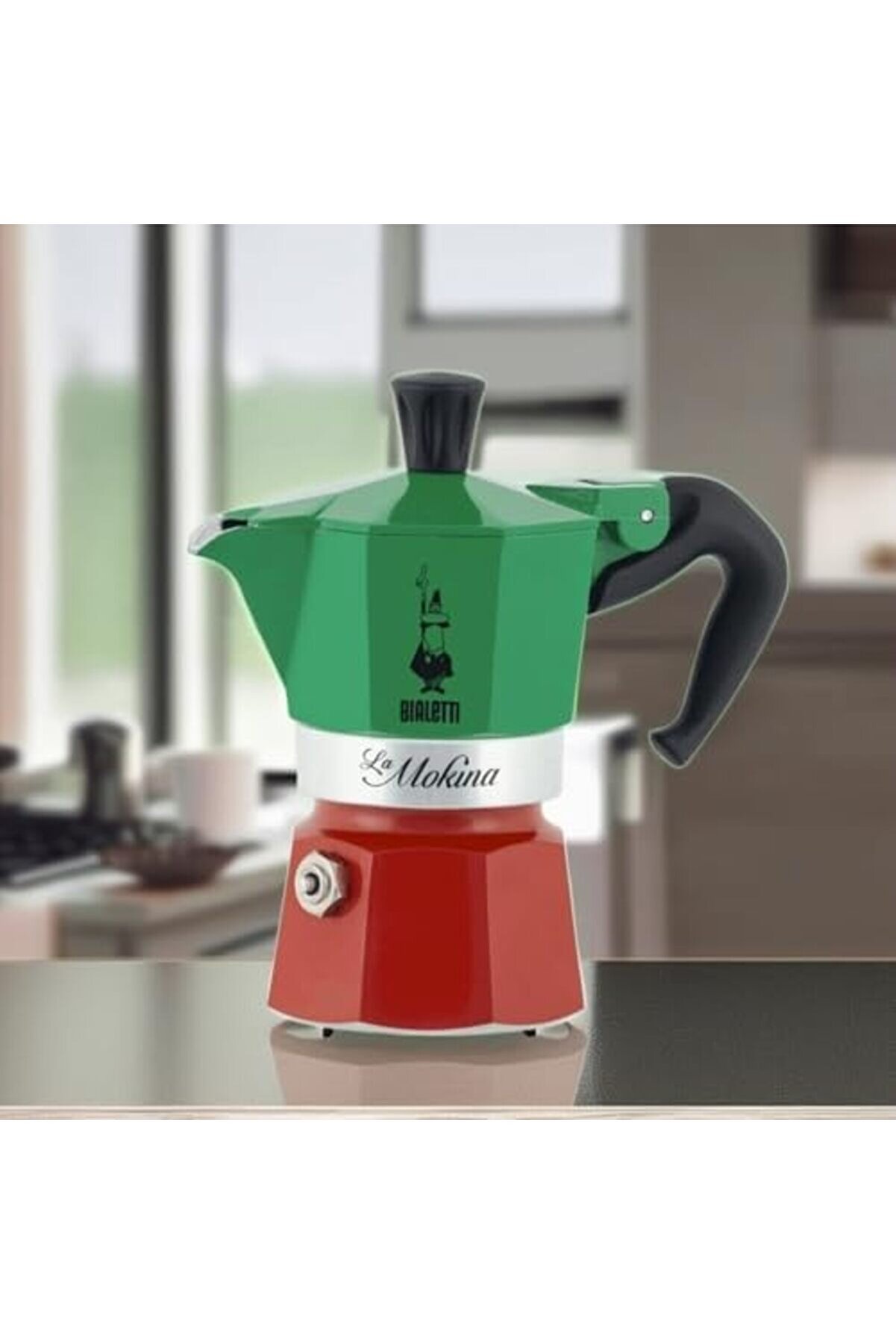 - Moka Express Itali̇a 1 Cup Ocak Üstü Espresso Pi̇şi̇ri̇ci̇ - 40Ml - Karma Renk - Alümi̇nyum Gövde - Pat