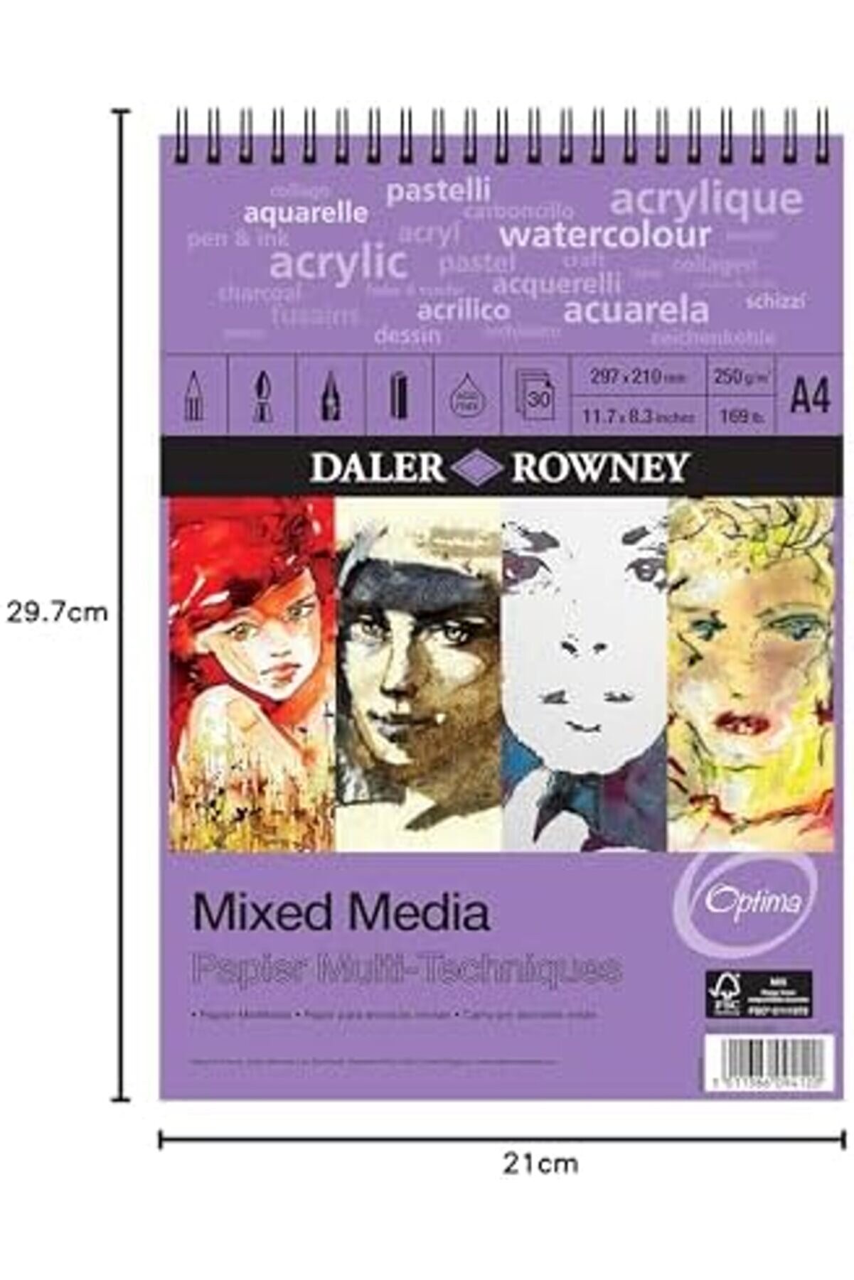 Modashi̇ne Mi̇xed Medi̇a - A4 - 250Gr - 30 Yp Modascope 1014773