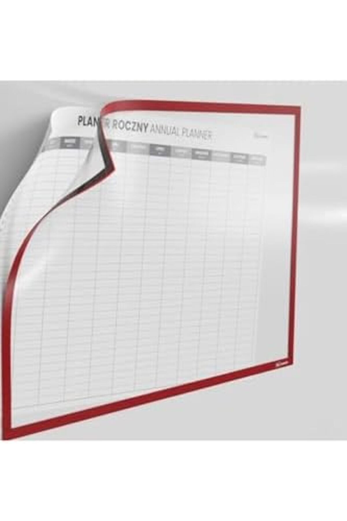 5 Adet Mıknatıslı Şömi̇z Manyeti̇k Evrak Tutucu Şeffaf Magnet Şömi̇z Dosya 21X30Cm A4 - Kırmızı Kenarlı